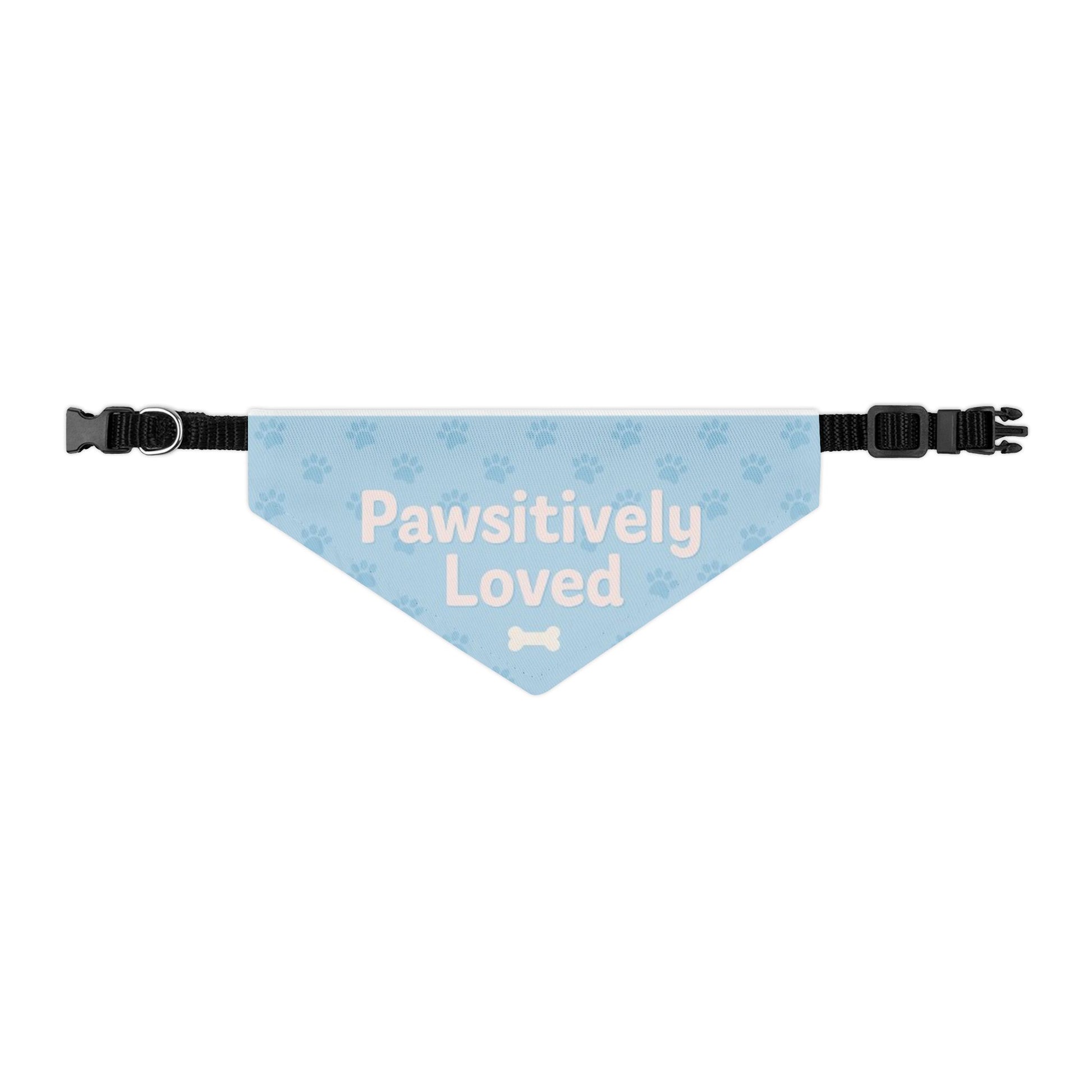 Pawsitively Loved Pet Bandana Collar - Stylish Dog Accessory for Celebrations