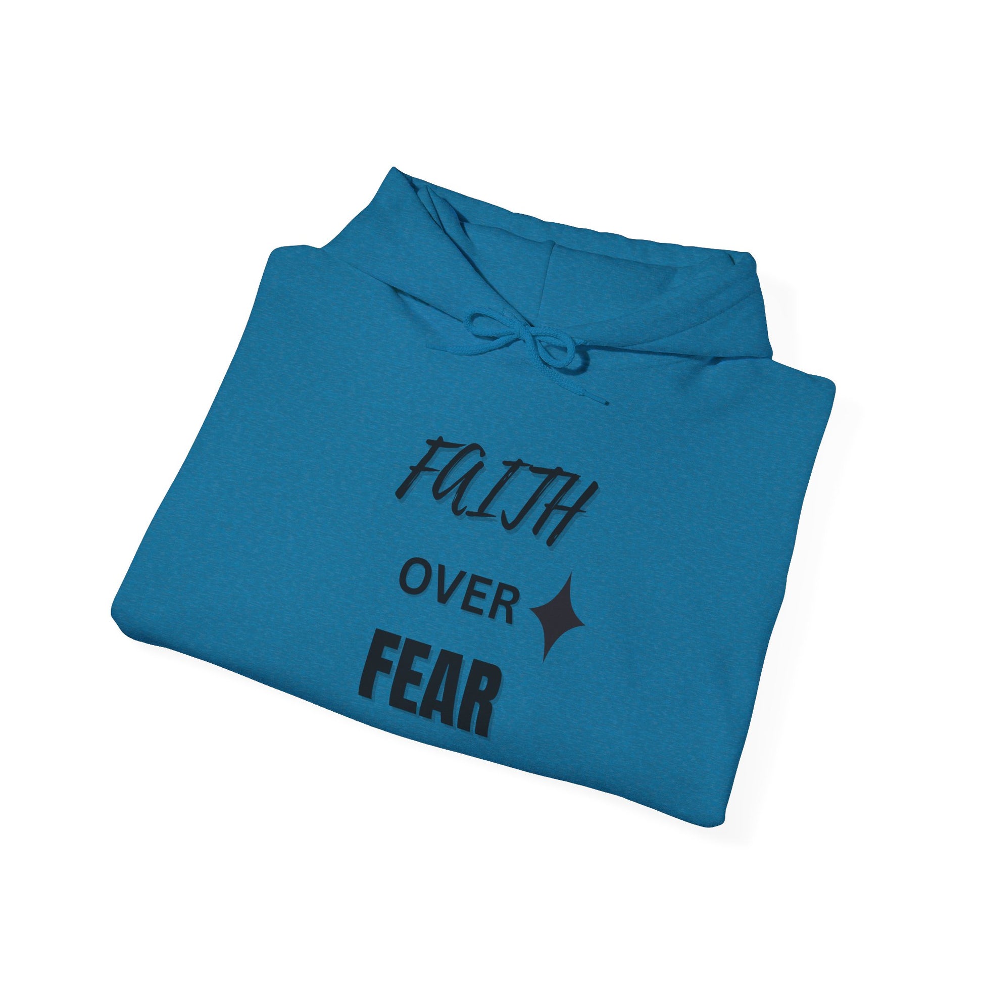 Faith Over Fear Hoodie - Unisex Heavy Blend Sweatshirt for Comfort and Inspiration