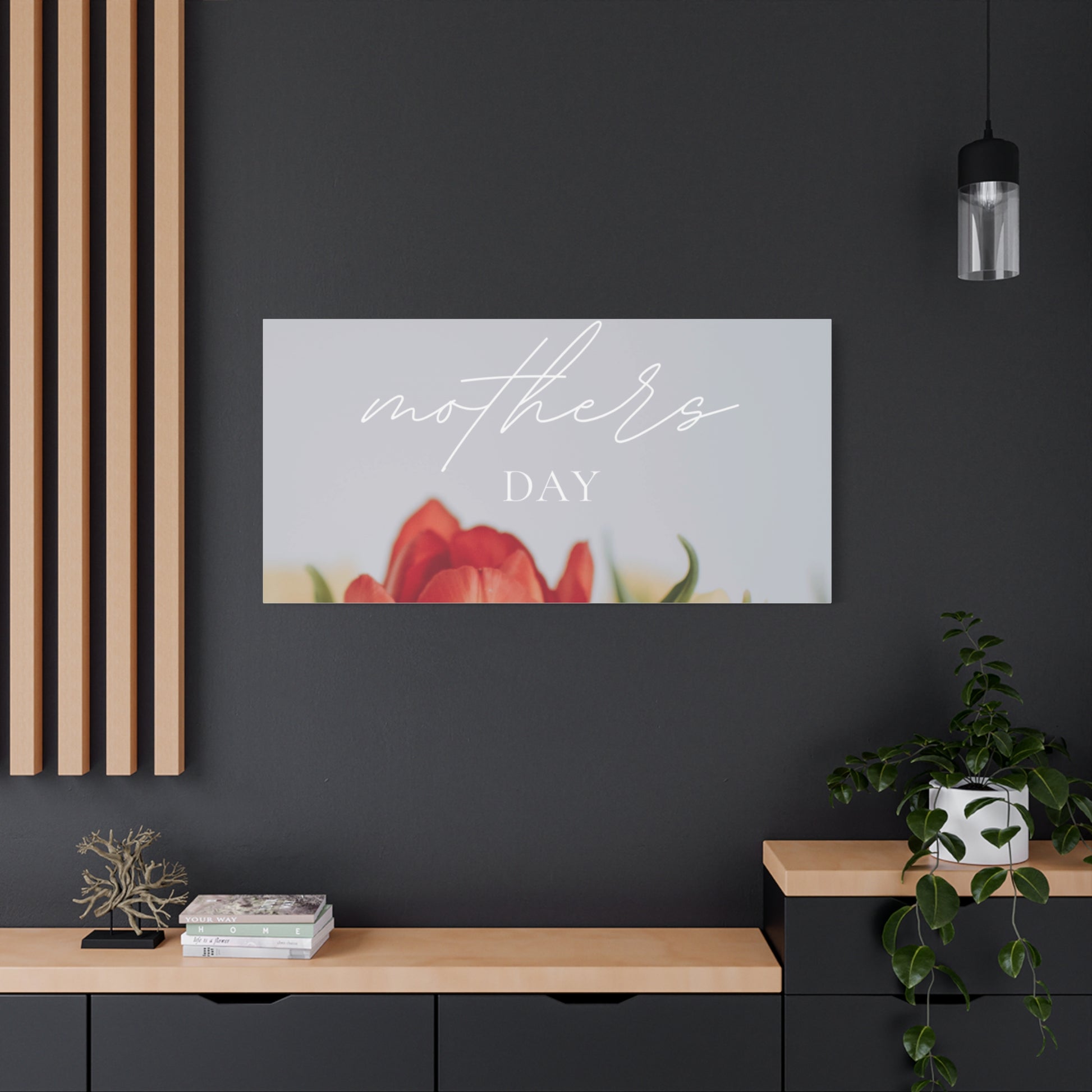 Mother's Day Matte Canvas Wall Art - Floral Design