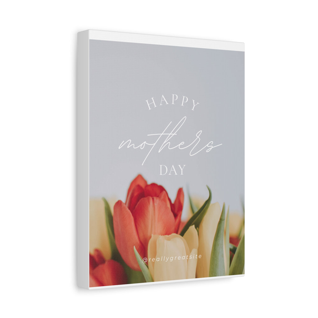 Mother's Day Matte Canvas Wall Art - Floral Design