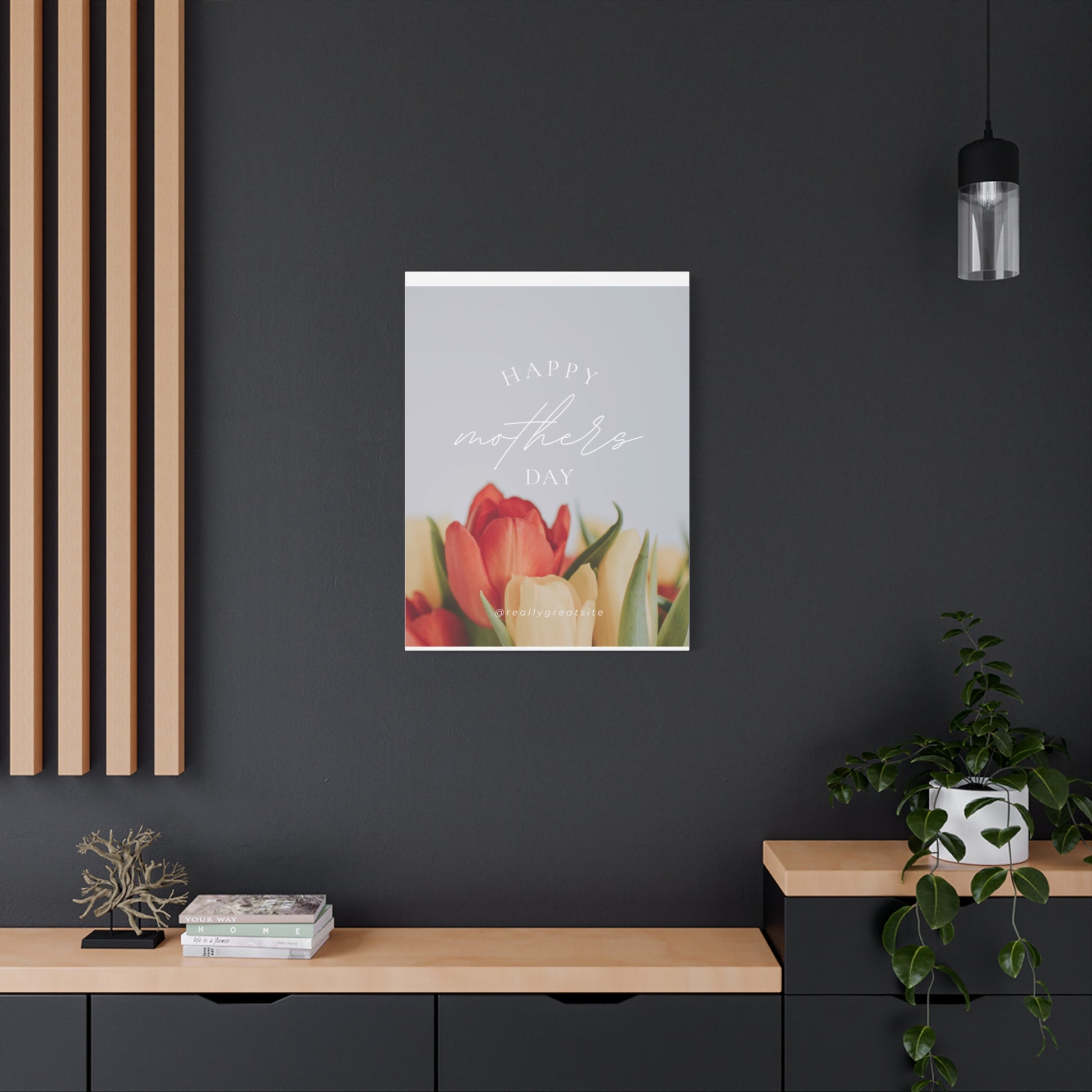 Mother's Day Matte Canvas Wall Art - Floral Design