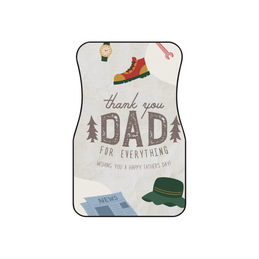 Personalized Dad Car Mats Set - Thank You Dad for Everything - Perfect Gift for Father's Day