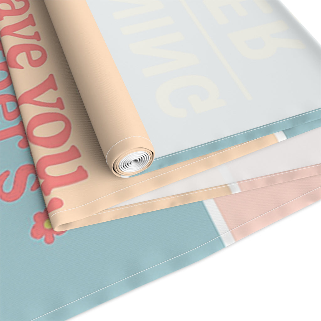 Mother's Day Table Runner - Floral Super Mom Design