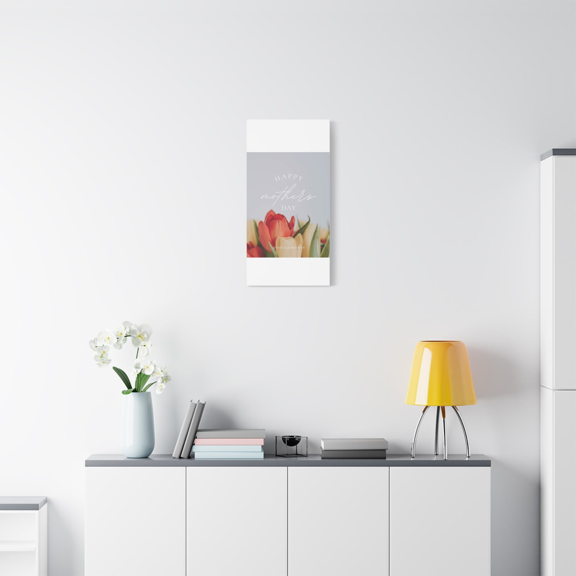 Mother's Day Matte Canvas Wall Art - Floral Design