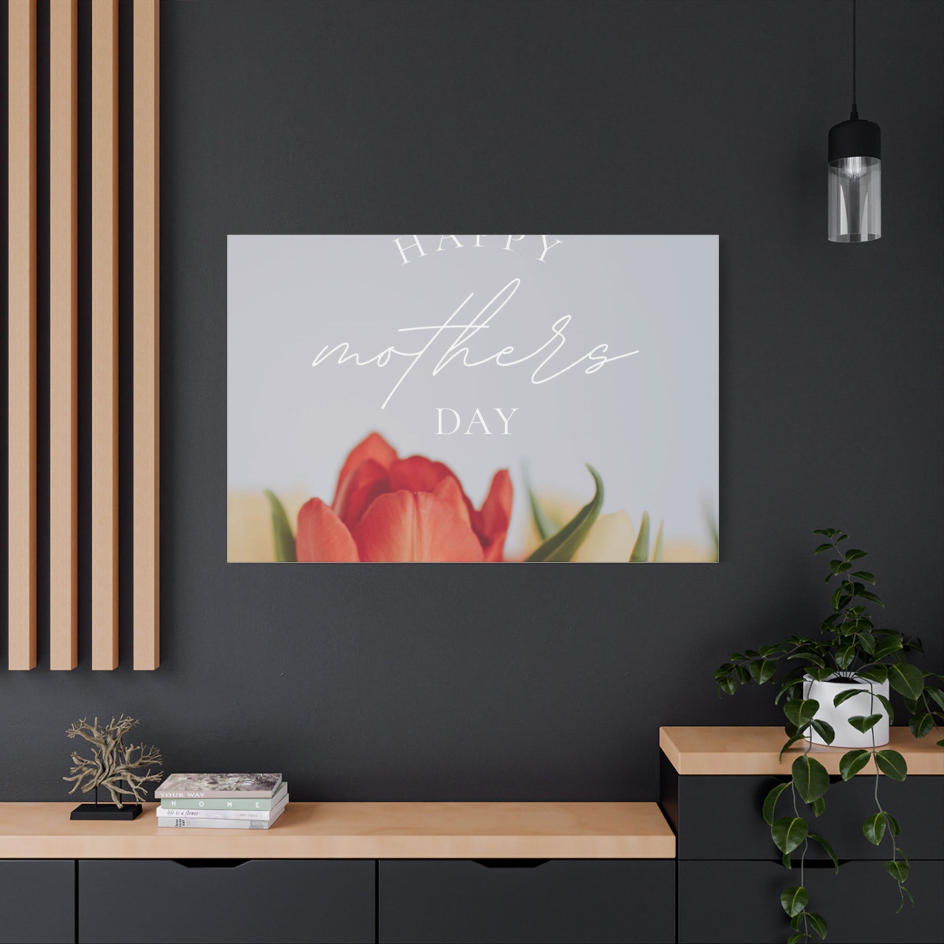Mother's Day Matte Canvas Wall Art - Floral Design