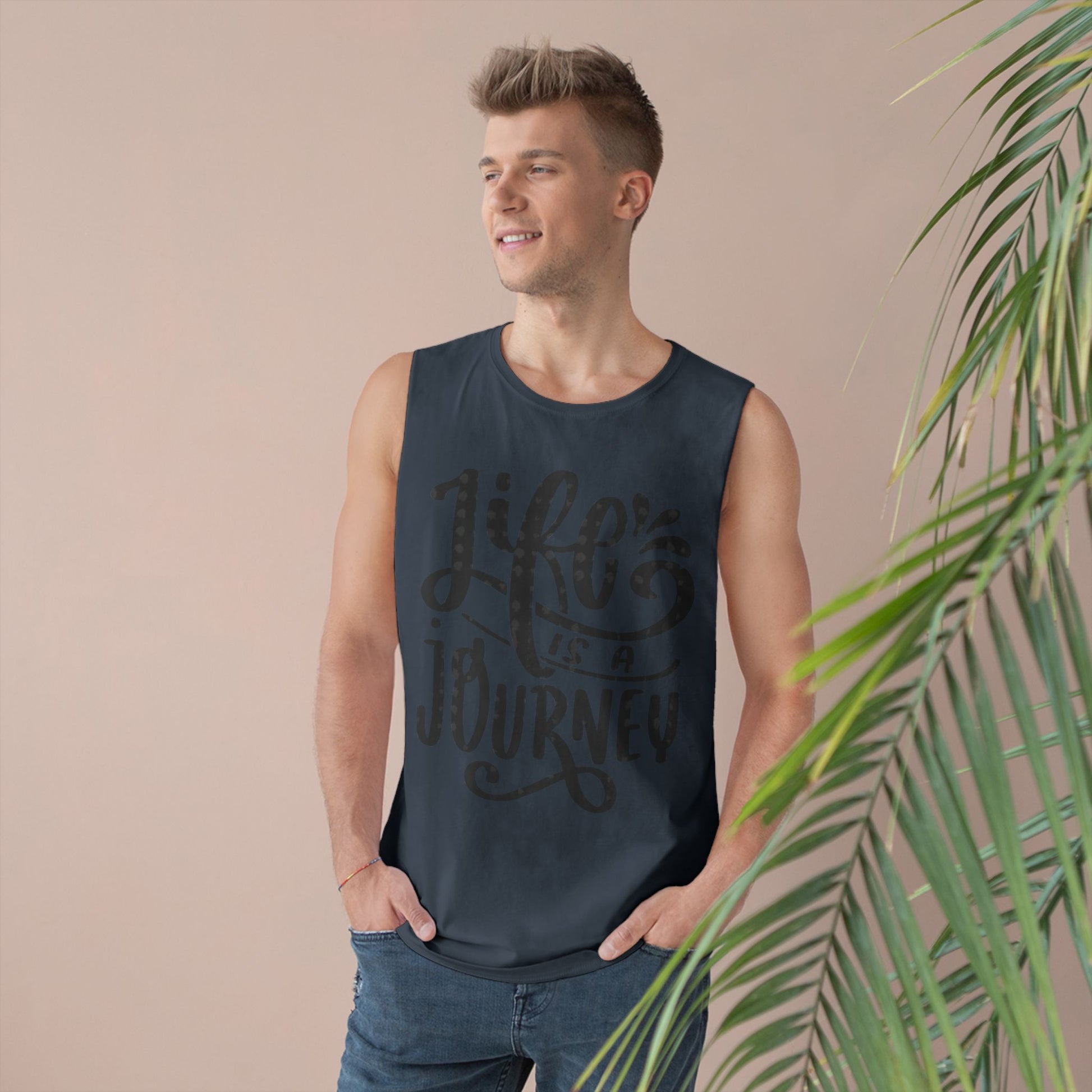 Inspirational Unisex Tank Top - 'Life is a Journey' & 'Things Change Around You'