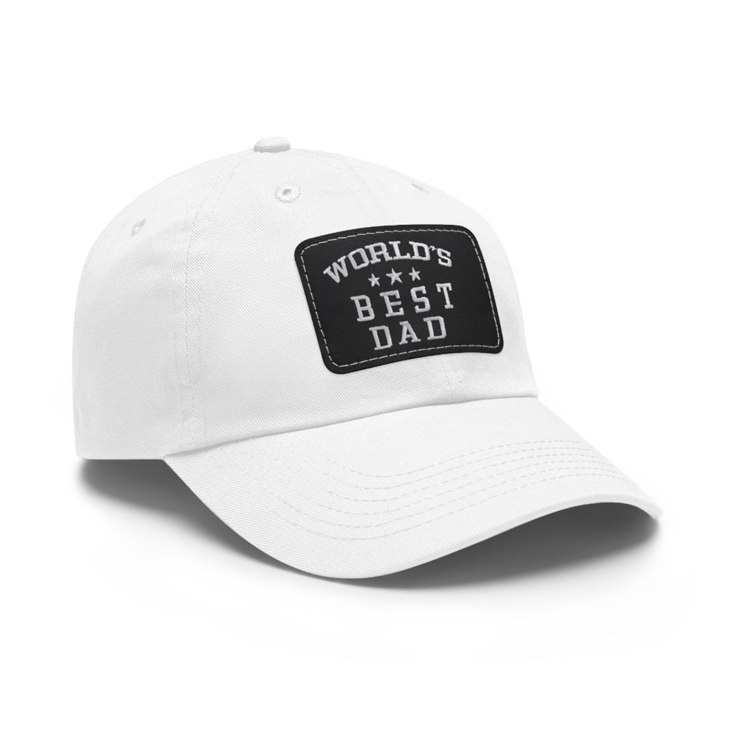 World's Best Dad Leather Patch Dad Hat