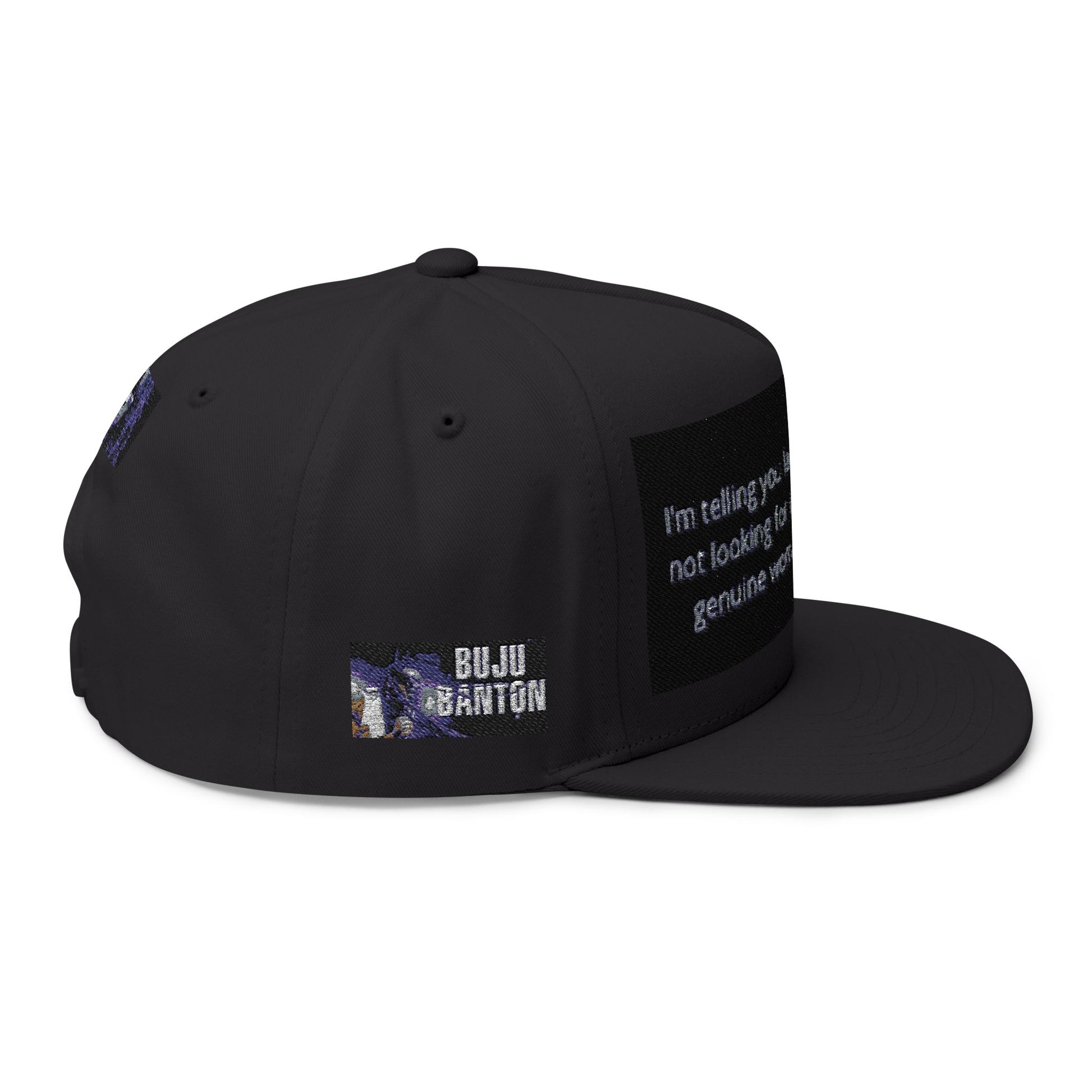 Embroidered Flat Bill Cap - Statement Hat for Women, Casual Style, Gift for Her, Trendy Accessory, Unique Fashion Statement