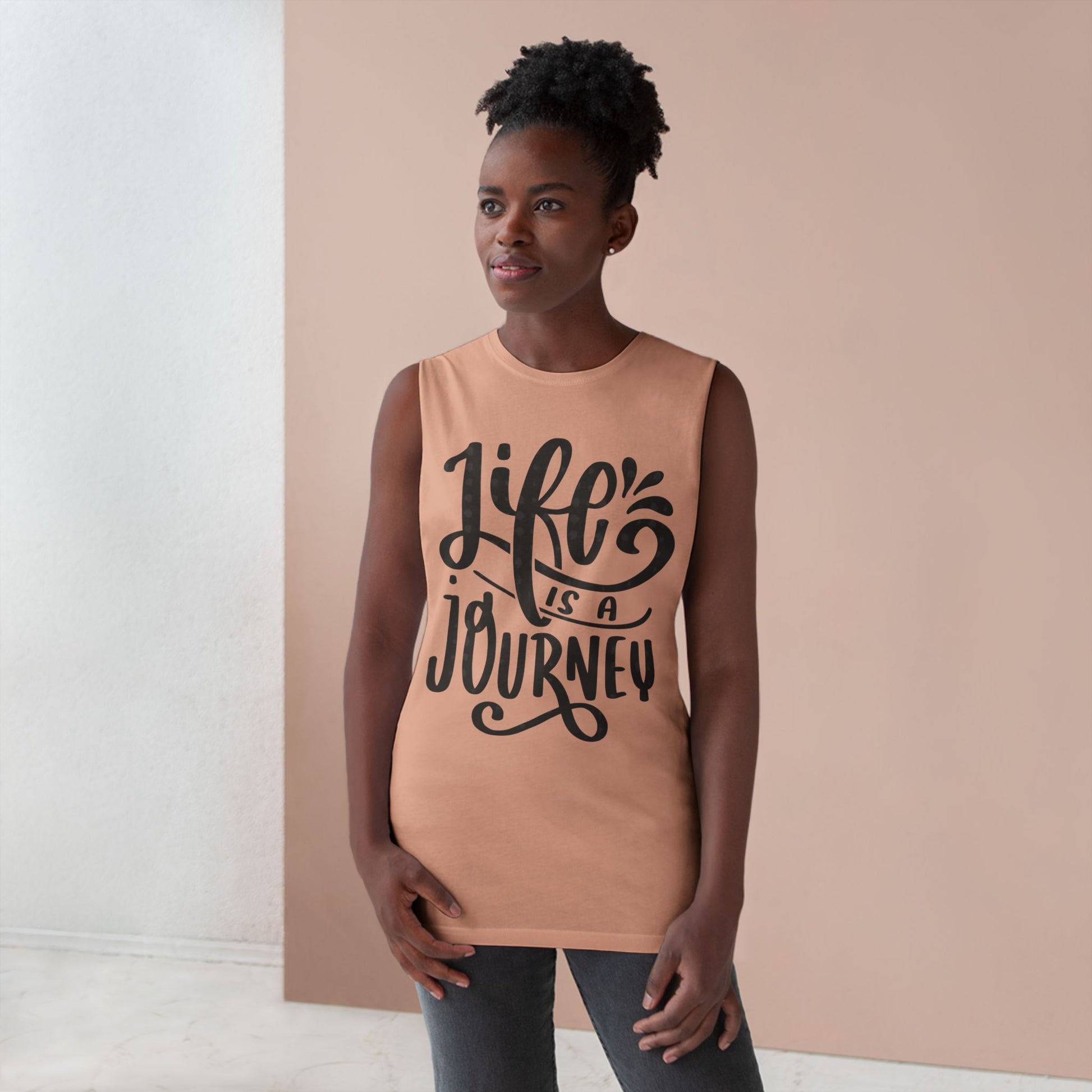 Inspirational Unisex Tank Top - 'Life is a Journey' & 'Things Change Around You'