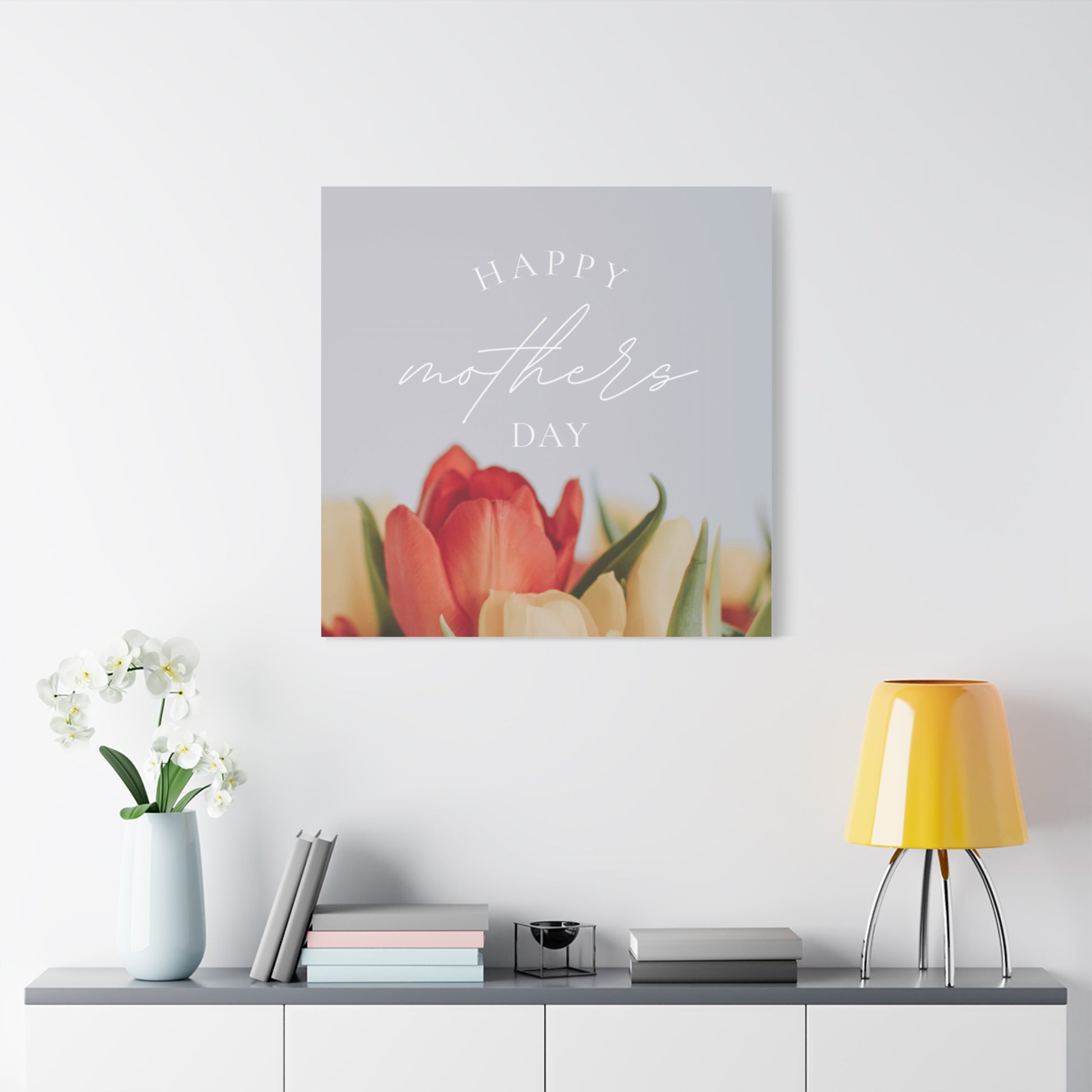 Mother's Day Matte Canvas Wall Art - Floral Design