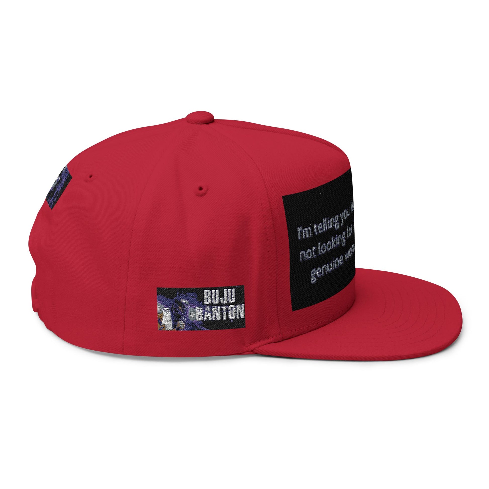 Embroidered Flat Bill Cap - Statement Hat for Women, Casual Style, Gift for Her, Trendy Accessory, Unique Fashion Statement