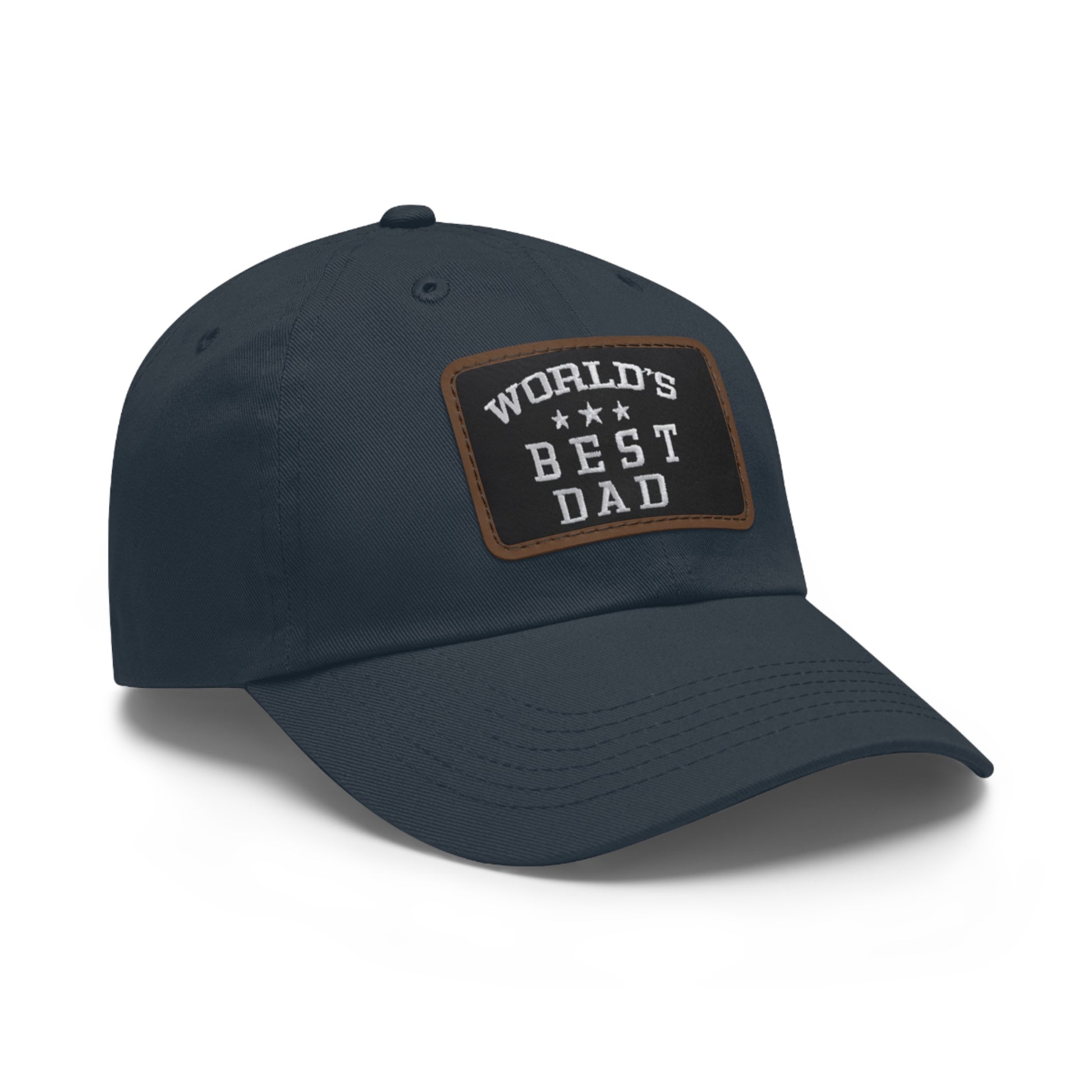 World's Best Dad Leather Patch Dad Hat