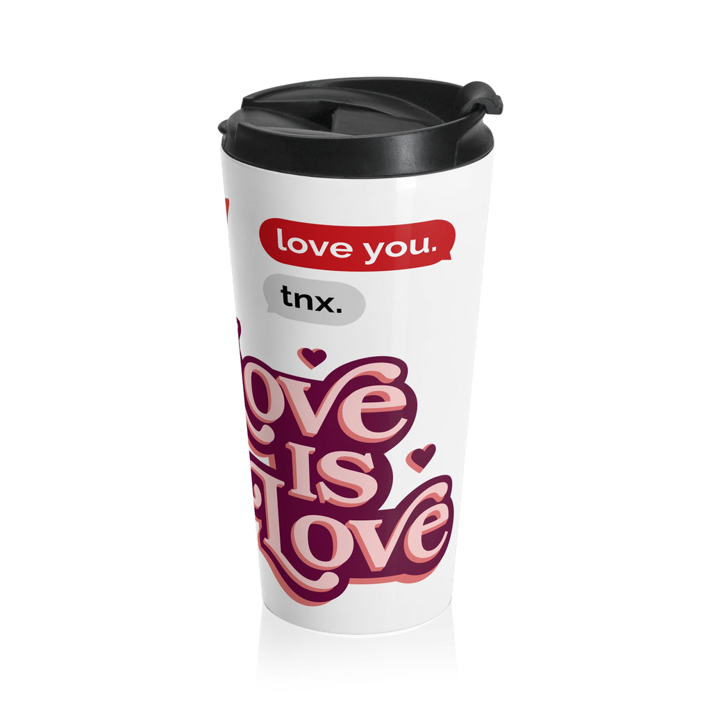 Love Is in the Air Travel Mug - Floral Design - Perfect for Coffee Lovers
