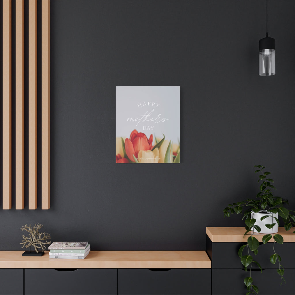 Mother's Day Matte Canvas Wall Art - Floral Design