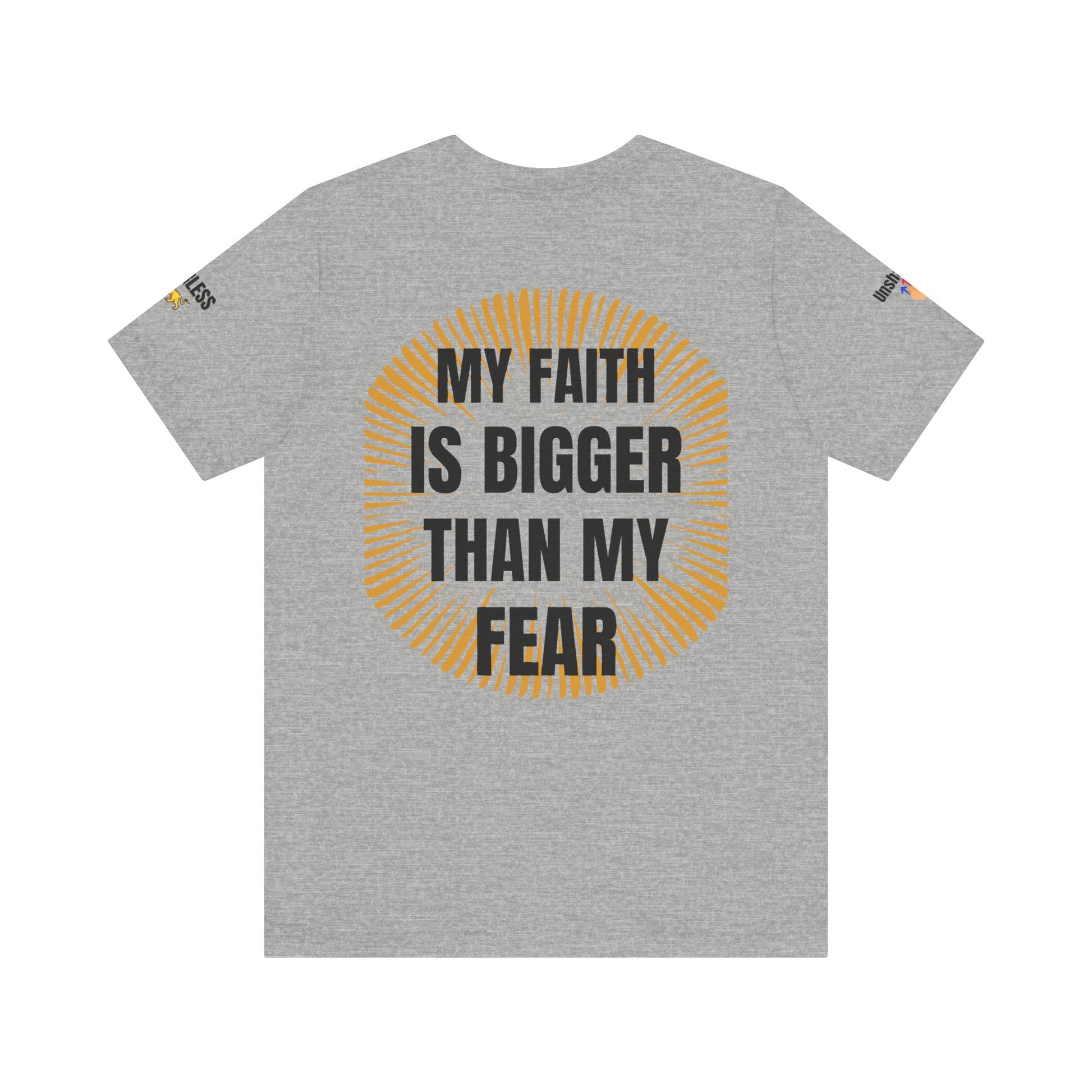 Faith Over Fear T-Shirt for Inspiration and Empowerment, Unisex Short Sleeve Tee for Motivational Gifts, Spiritual Apparel, Mindfulness