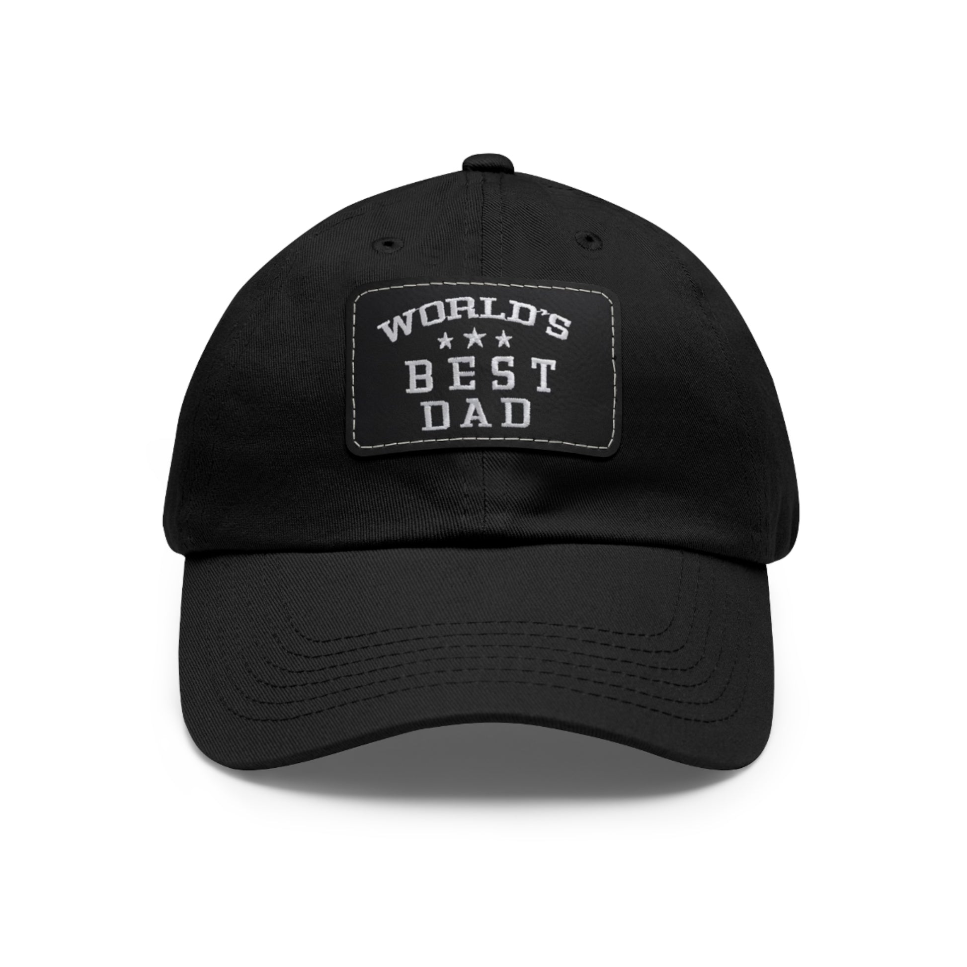 World's Best Dad Leather Patch Dad Hat