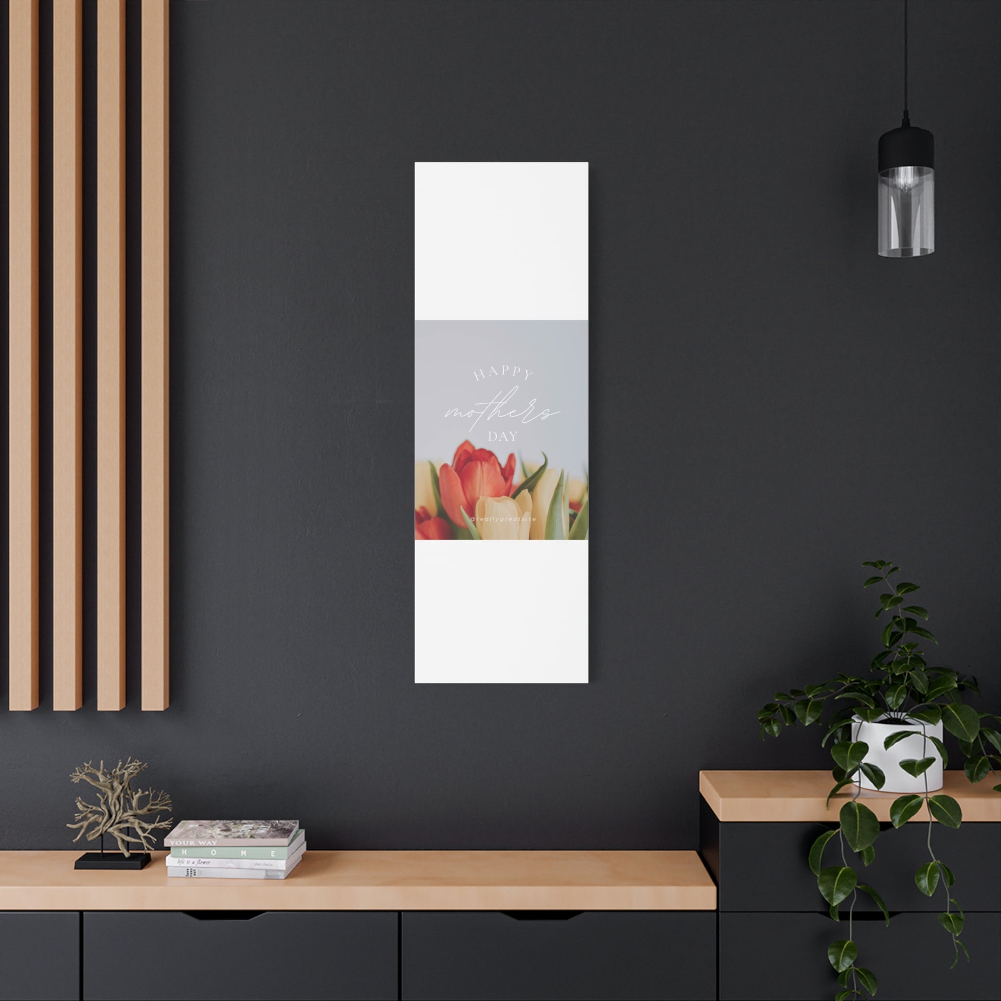 Mother's Day Matte Canvas Wall Art - Floral Design