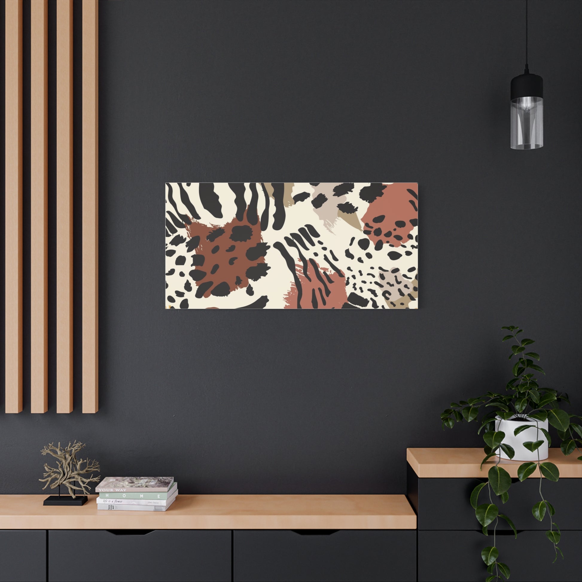 Abstract Animal Print Canvas Art - Modern Home Decor