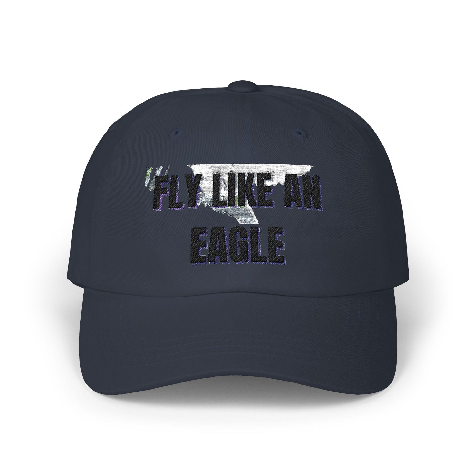Fly Like an Eagle Dad Cap - Classic White Adjustable Baseball Hat