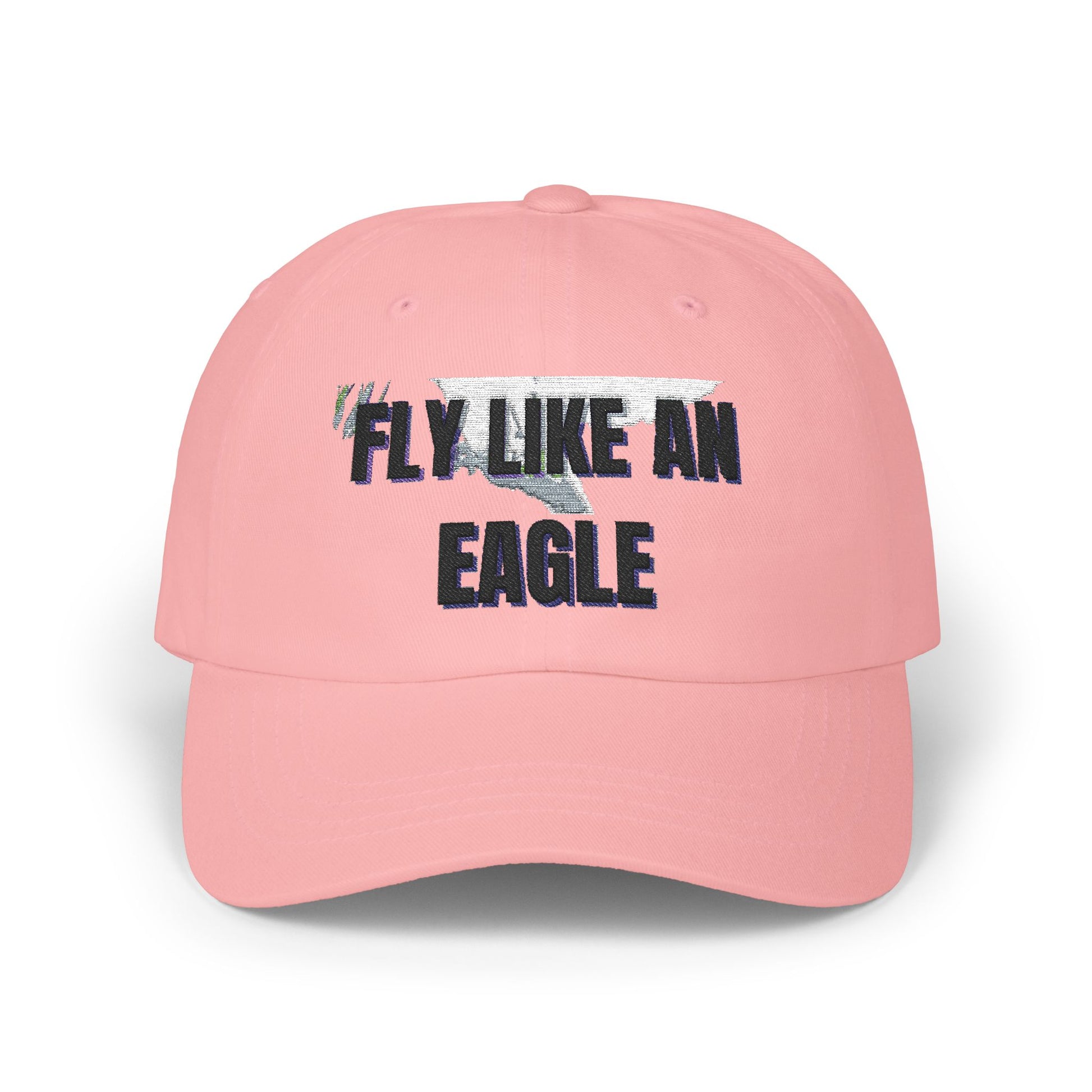 Fly Like an Eagle Dad Cap - Classic White Adjustable Baseball Hat