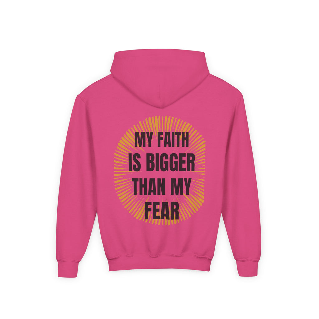 Inspirational Youth Hoodie - "Faith Over Fear" Design
