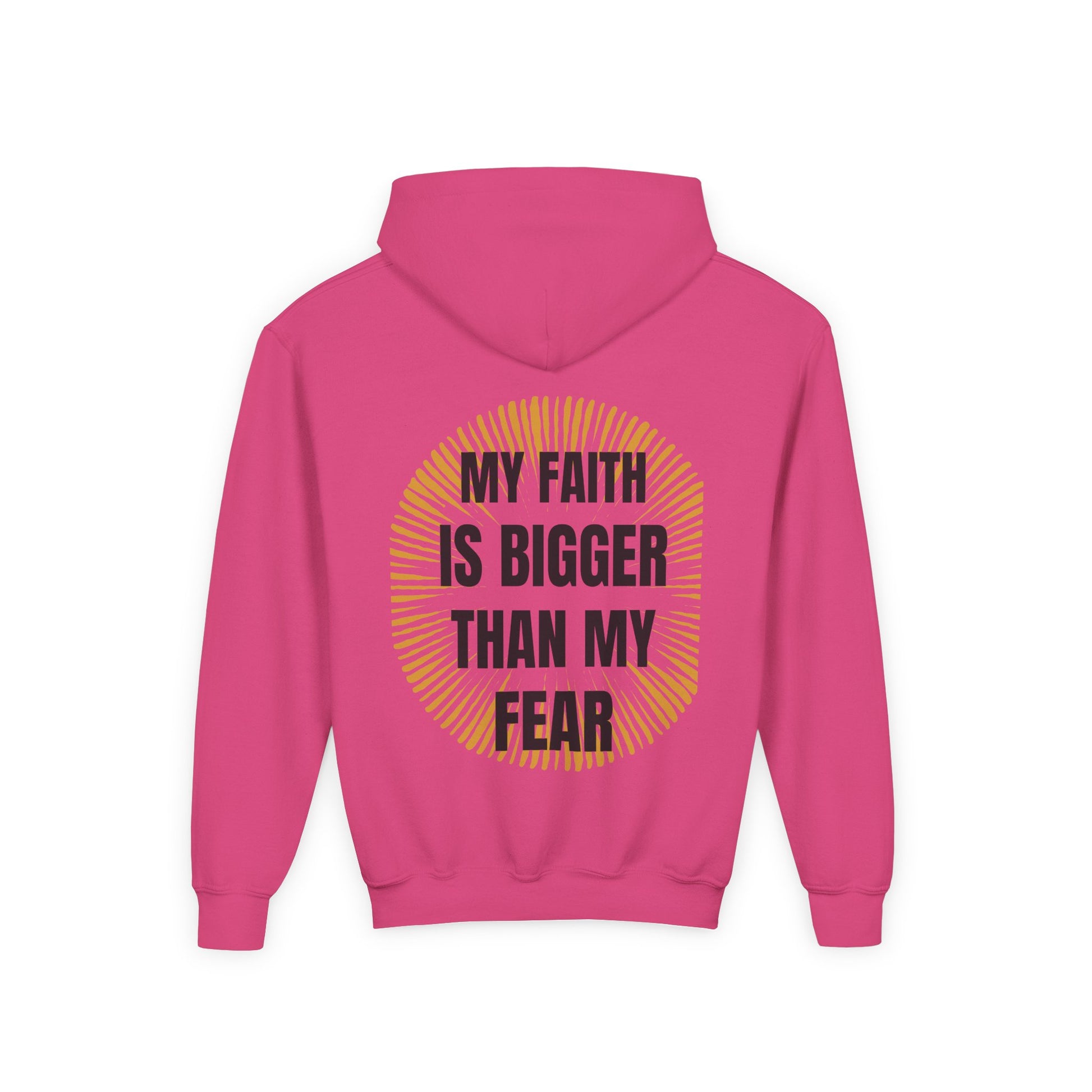 Inspirational Youth Hoodie - "Faith Over Fear" Design