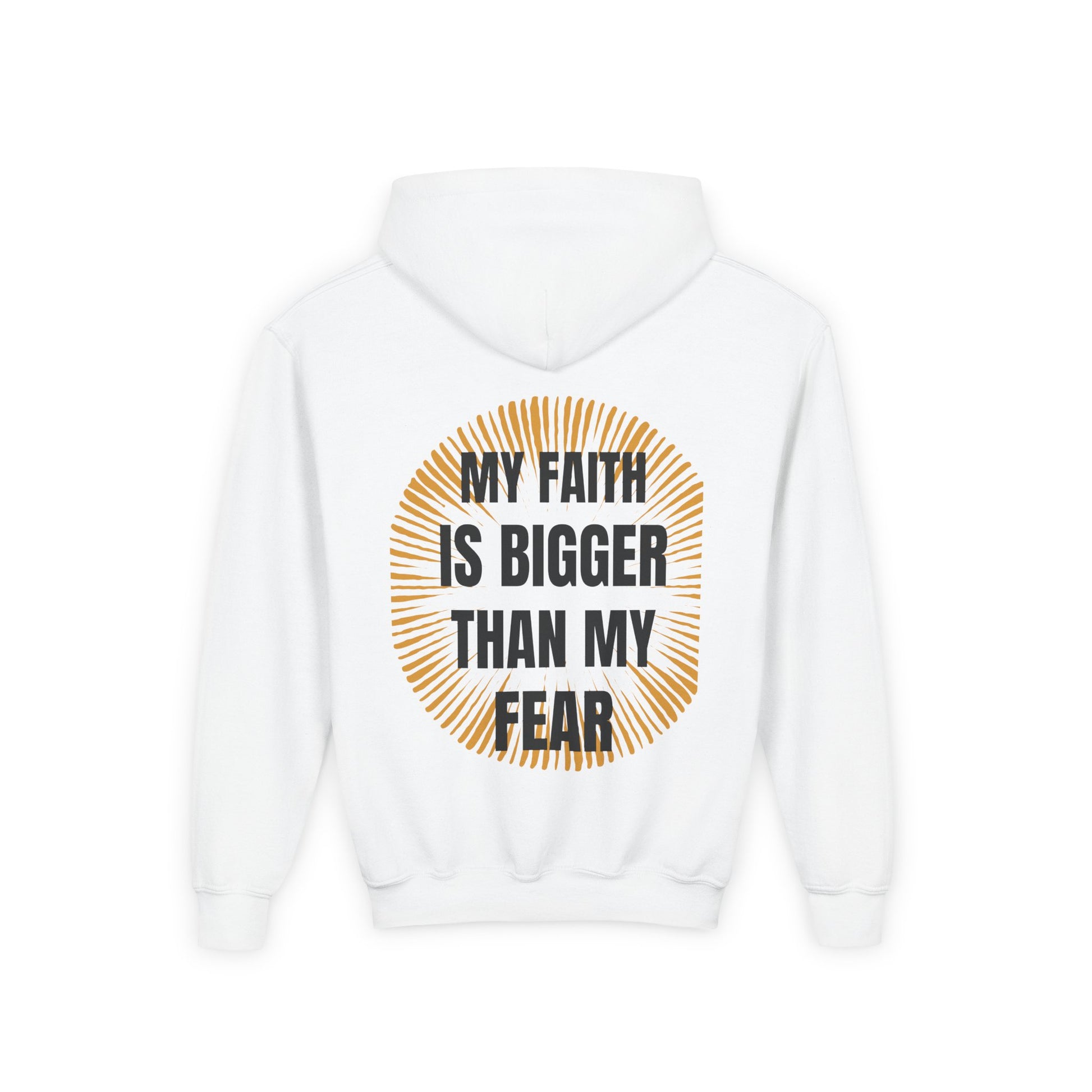 Inspirational Youth Hoodie - "Faith Over Fear" Design