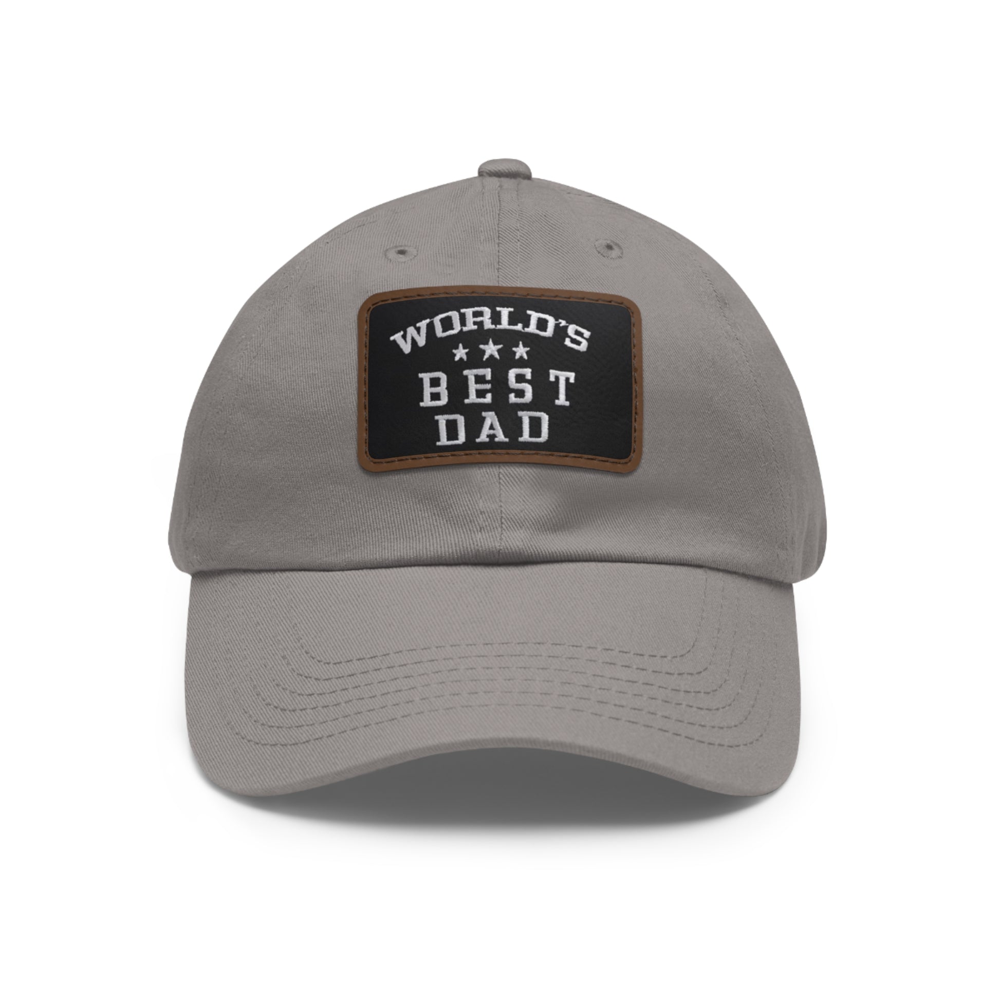 World's Best Dad Leather Patch Dad Hat