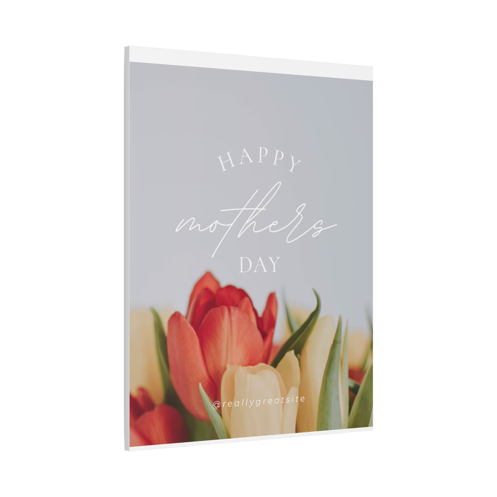 Mother's Day Matte Canvas Wall Art - Floral Design