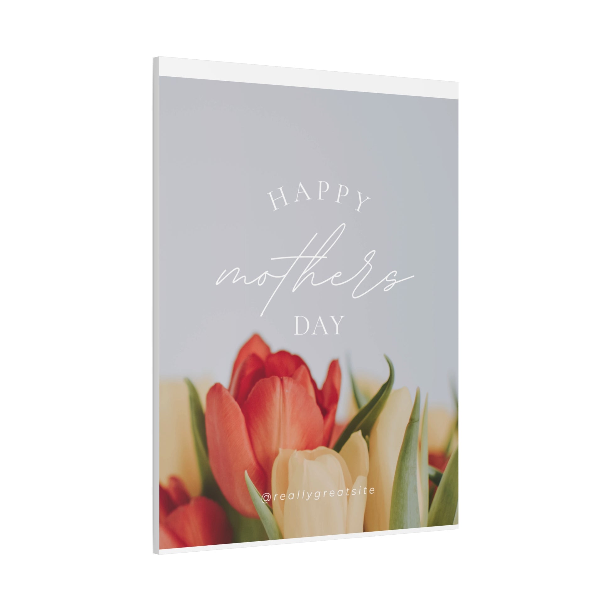 Mother's Day Matte Canvas Wall Art - Floral Design