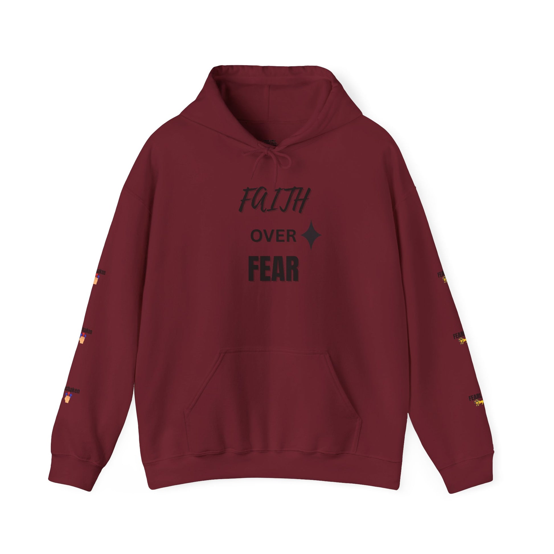 Faith Over Fear Hoodie - Unisex Heavy Blend Sweatshirt for Comfort and Inspiration