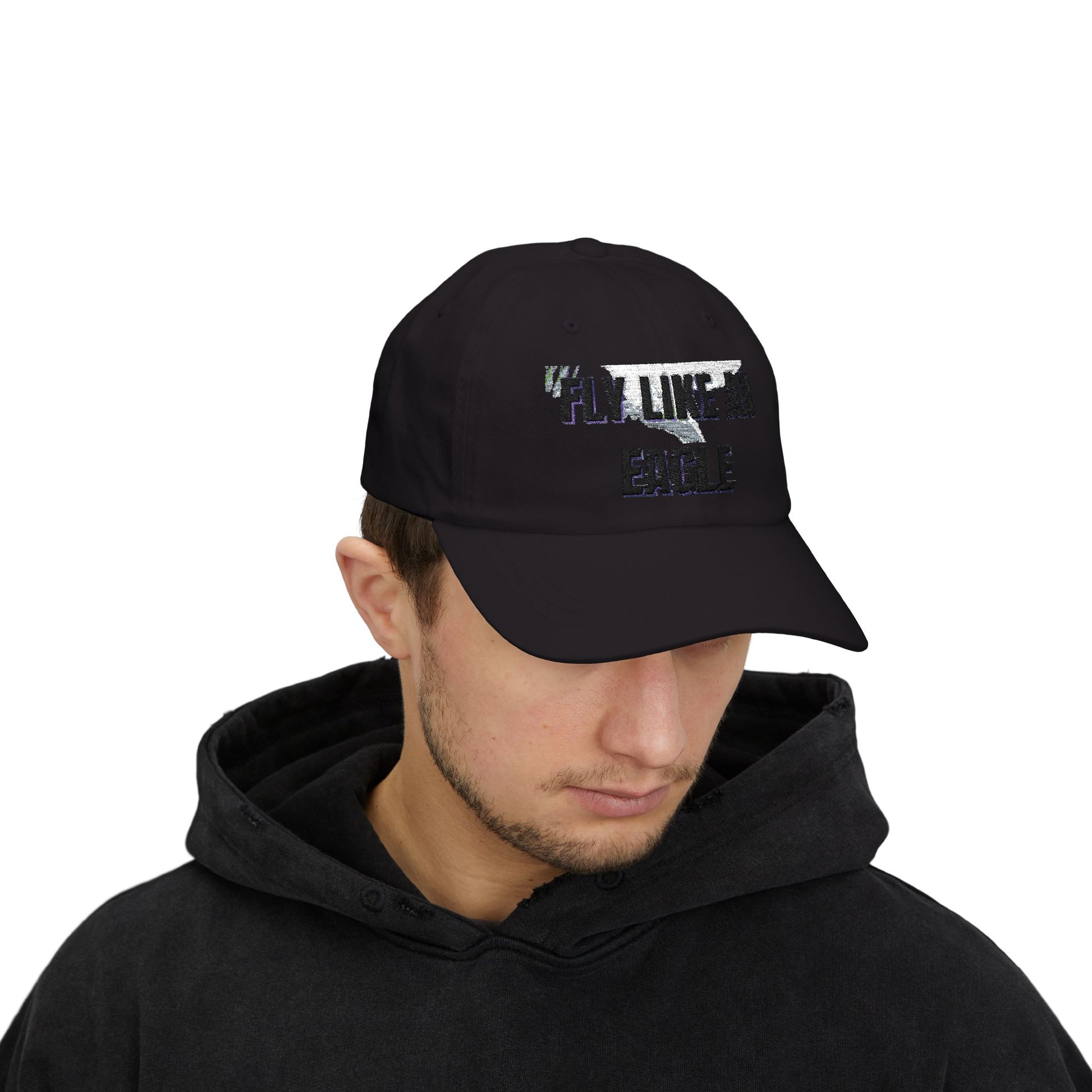 Fly Like an Eagle Dad Cap - Classic White Adjustable Baseball Hat