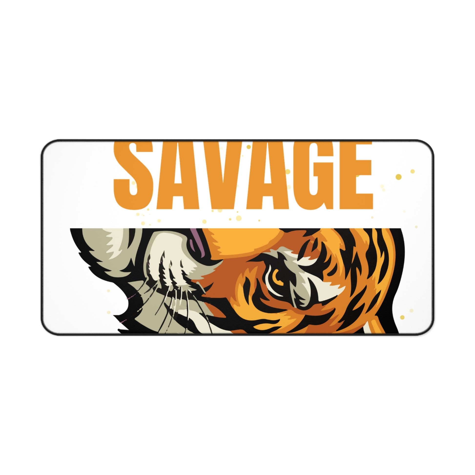 Savage Tiger Desk Mat | Bold Office Decor, Animal Lover Gift, Gaming Mouse Pad, Stylish Workspace Addition