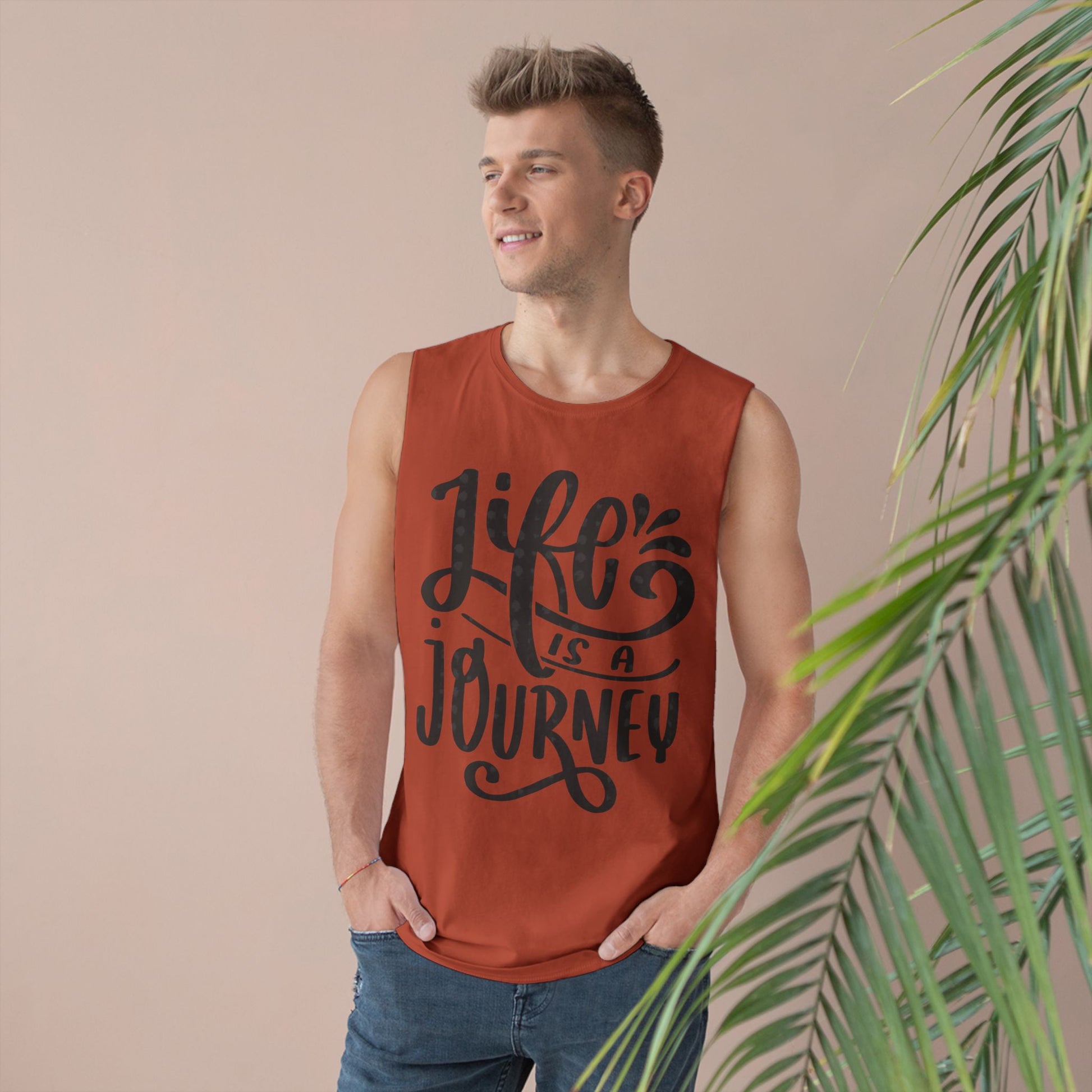 Inspirational Unisex Tank Top - 'Life is a Journey' & 'Things Change Around You'