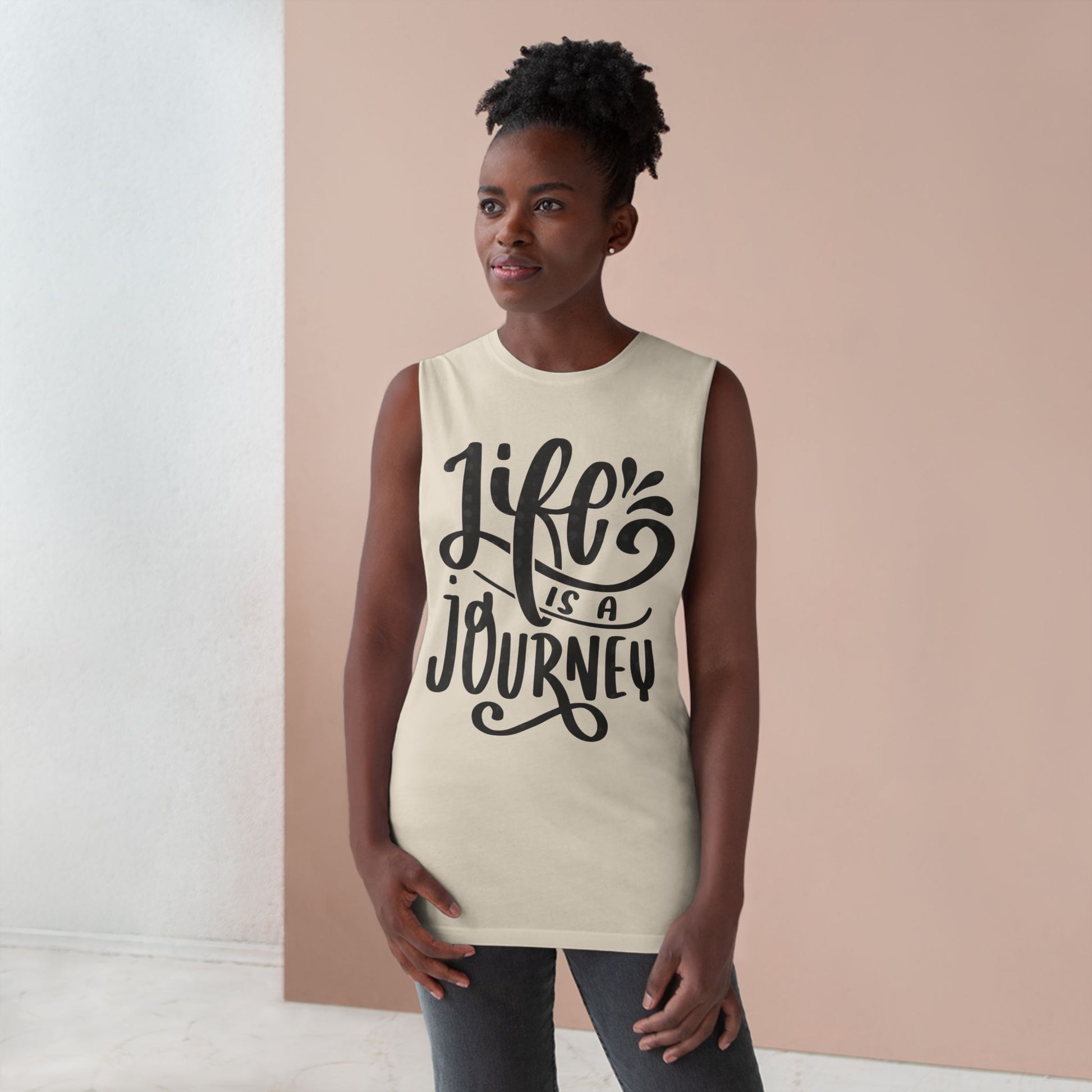 Inspirational Unisex Tank Top - 'Life is a Journey' & 'Things Change Around You'