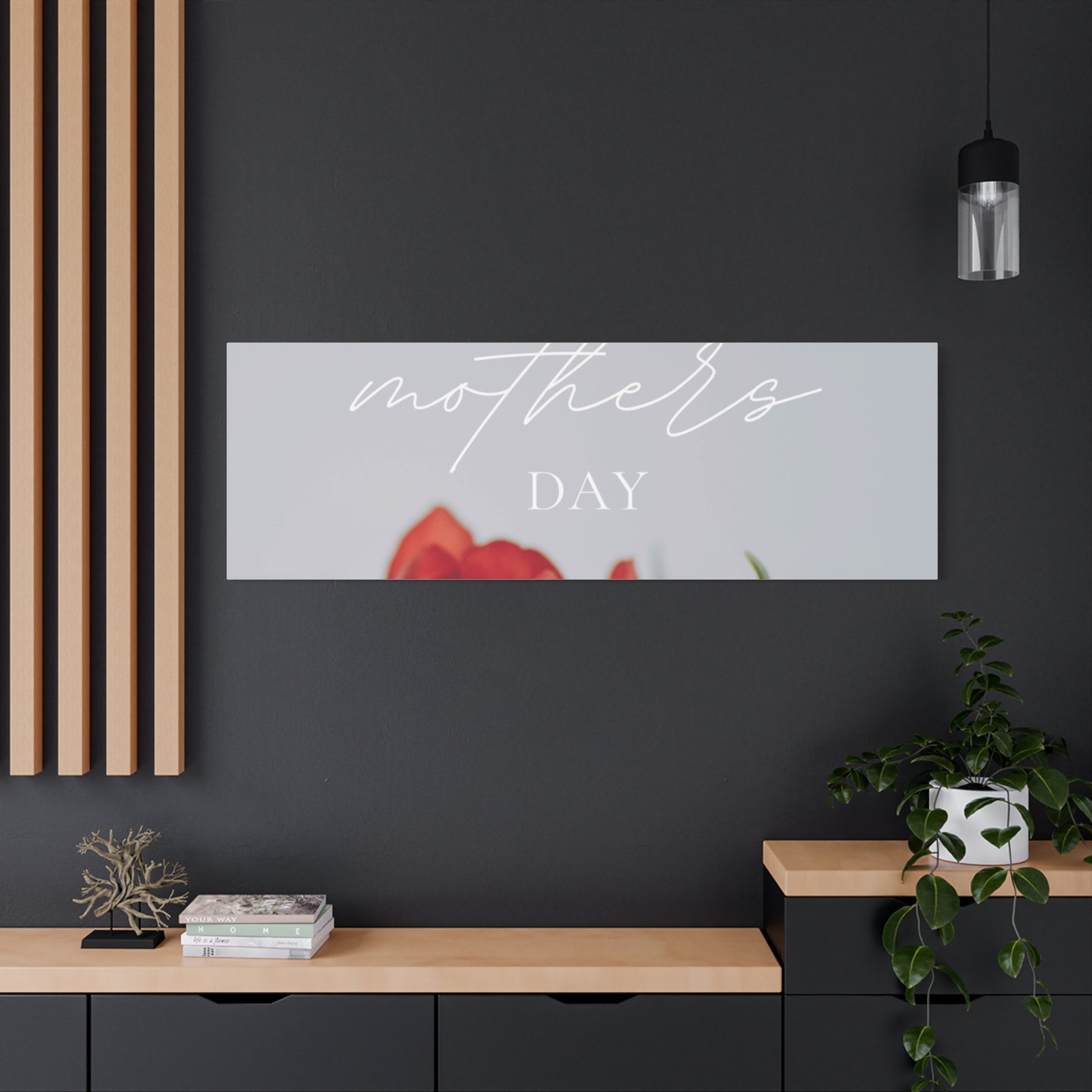 Mother's Day Matte Canvas Wall Art - Floral Design