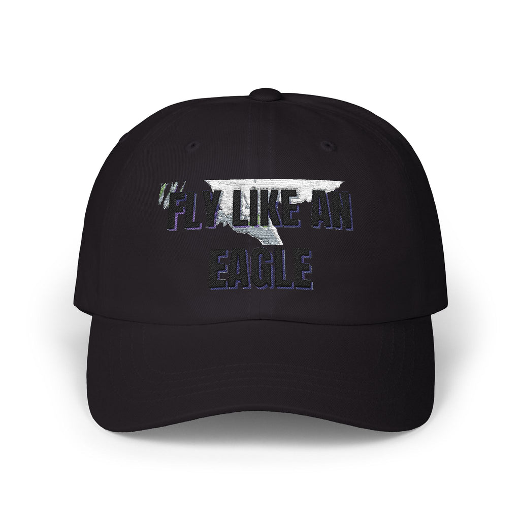 Fly Like an Eagle Dad Cap - Classic White Adjustable Baseball Hat