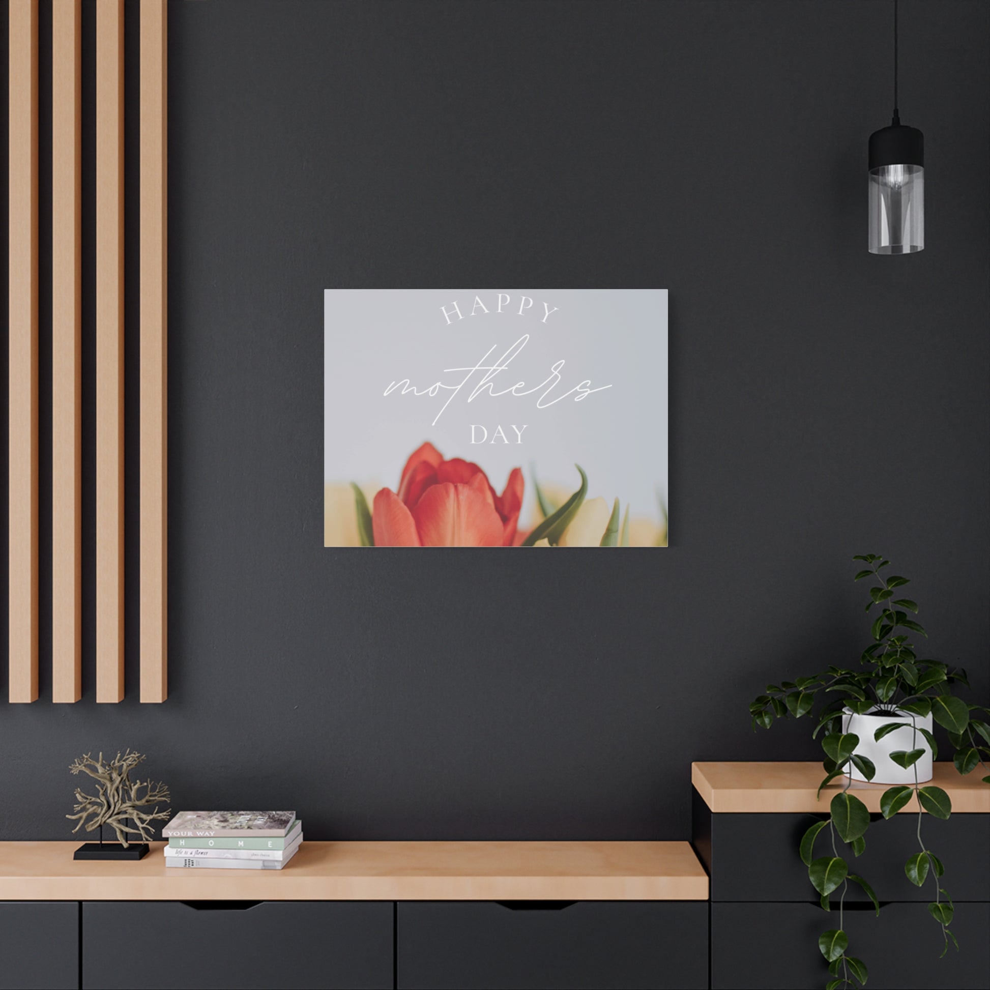 Mother's Day Matte Canvas Wall Art - Floral Design