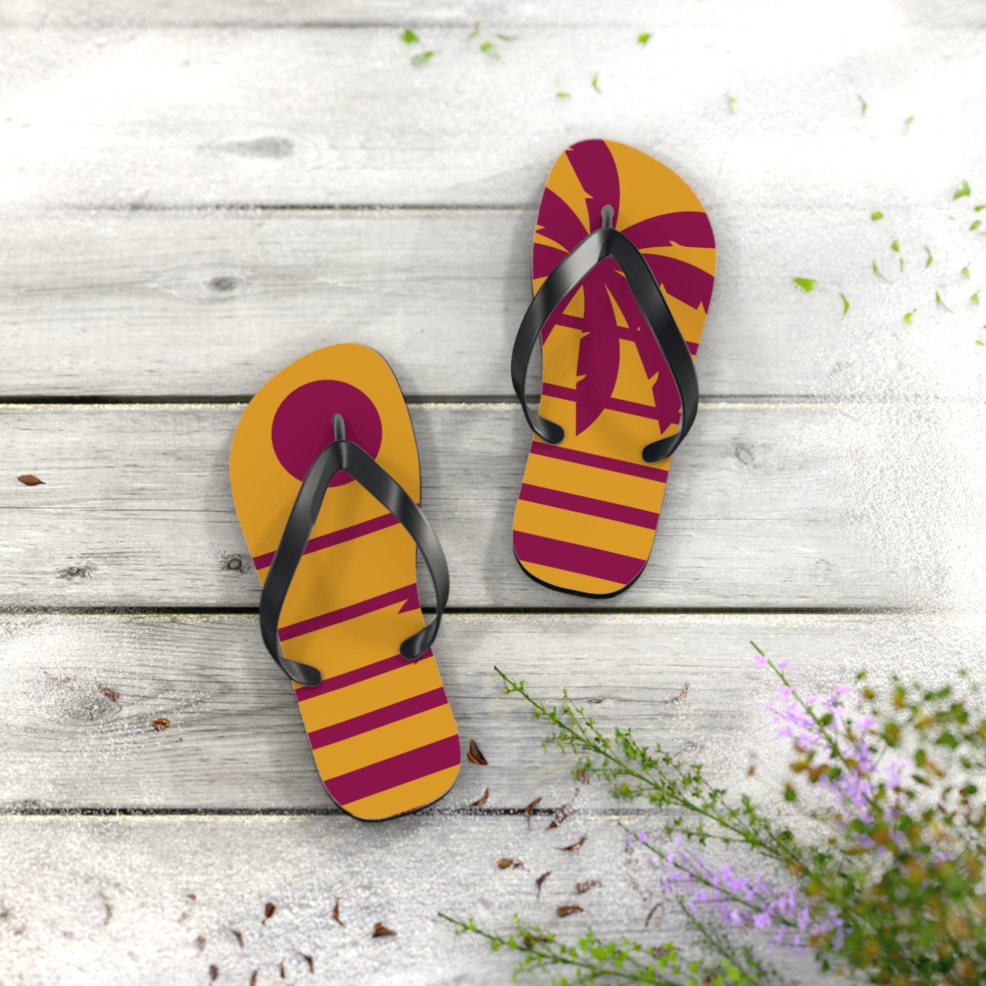 Tropical Sun Flip Flops | Vibrant Beach Sandals for Summer Fun