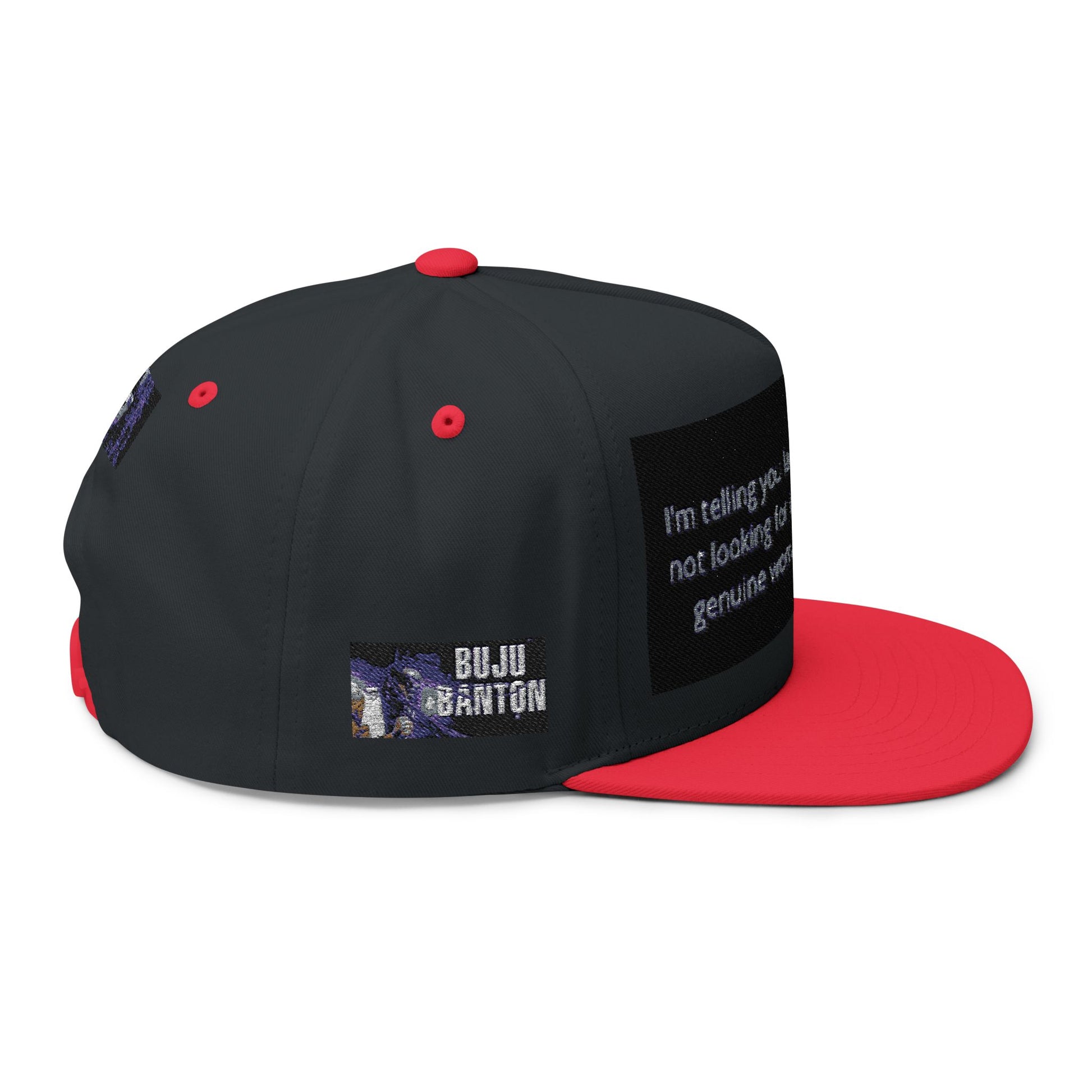Embroidered Flat Bill Cap - Statement Hat for Women, Casual Style, Gift for Her, Trendy Accessory, Unique Fashion Statement
