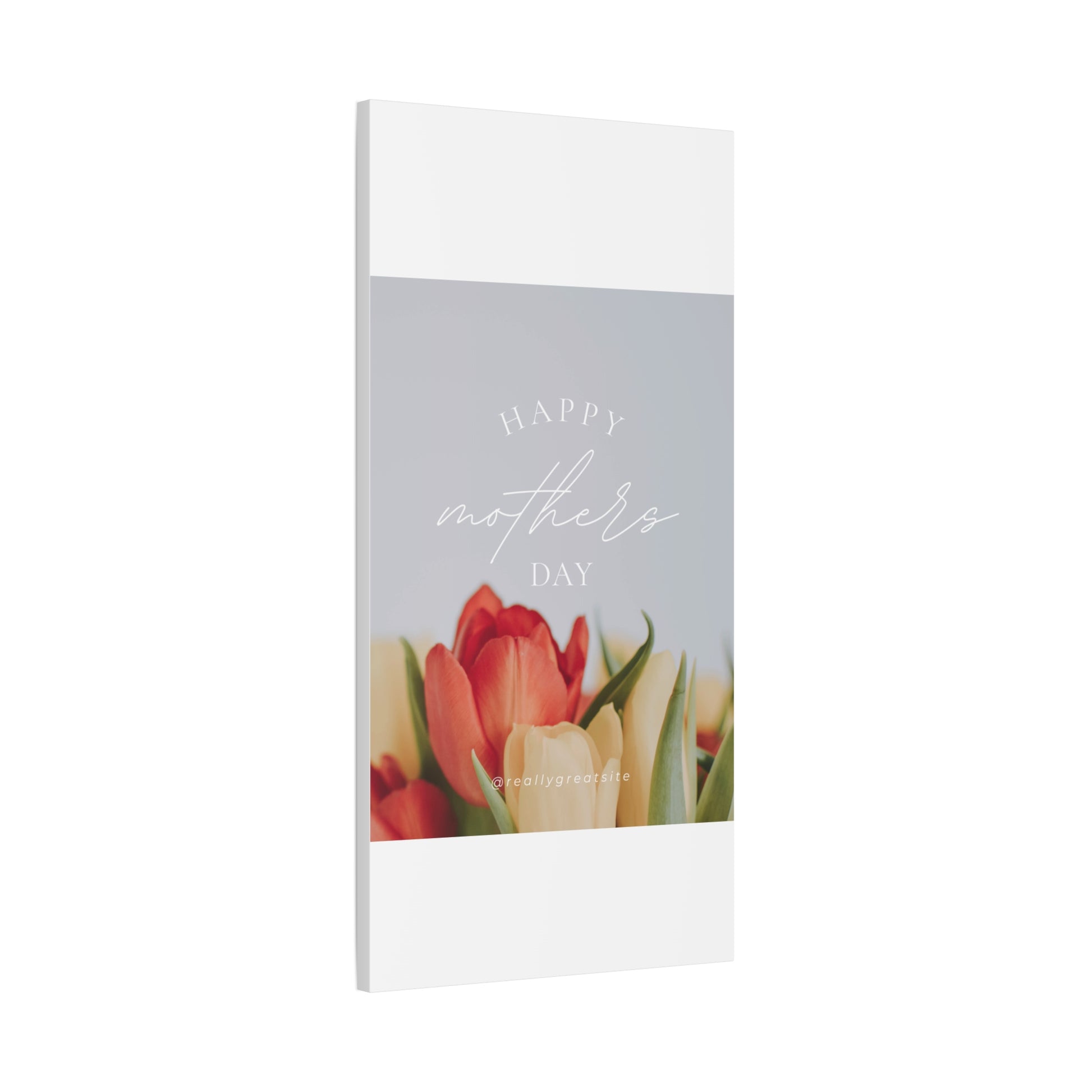 Mother's Day Matte Canvas Wall Art - Floral Design