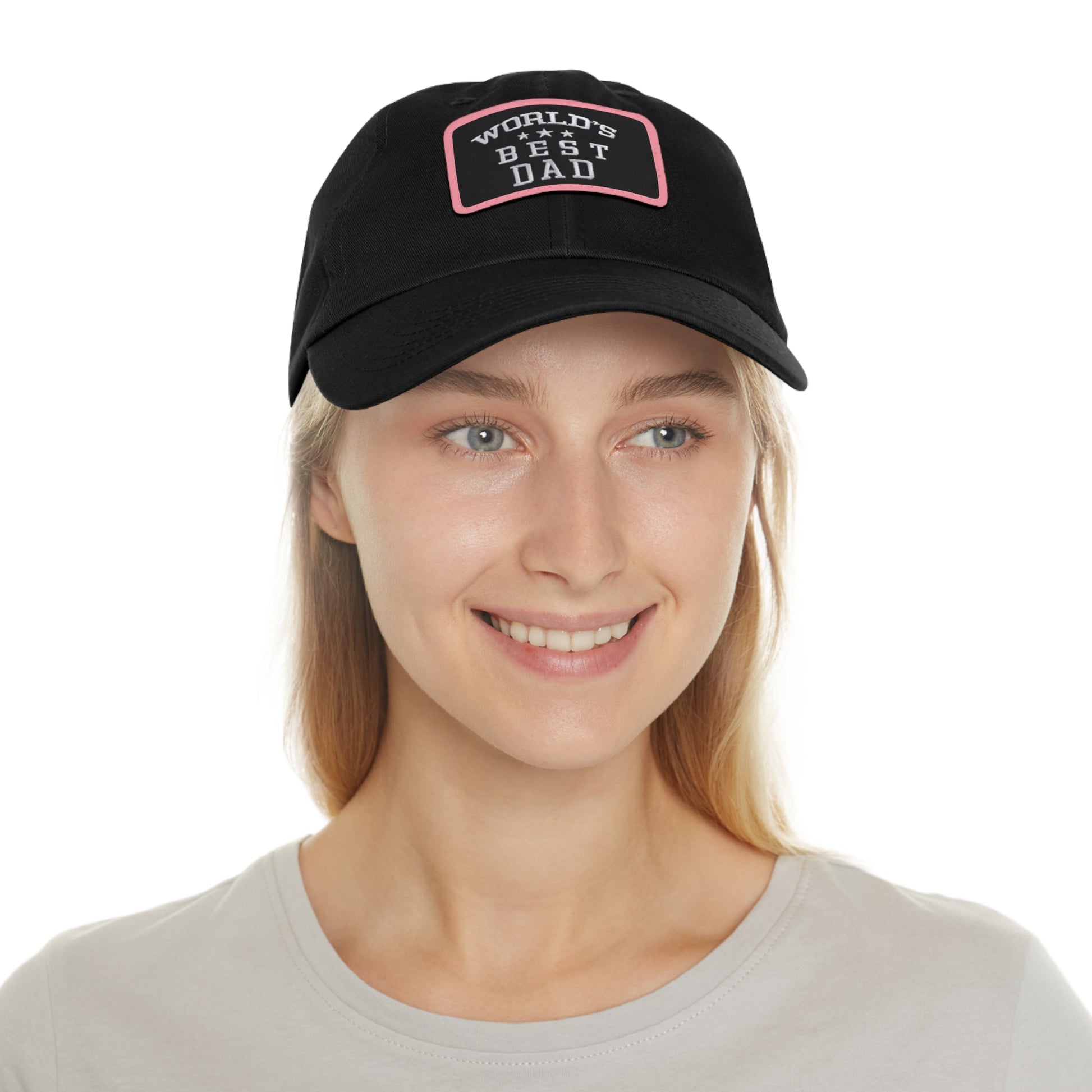World's Best Dad Leather Patch Dad Hat
