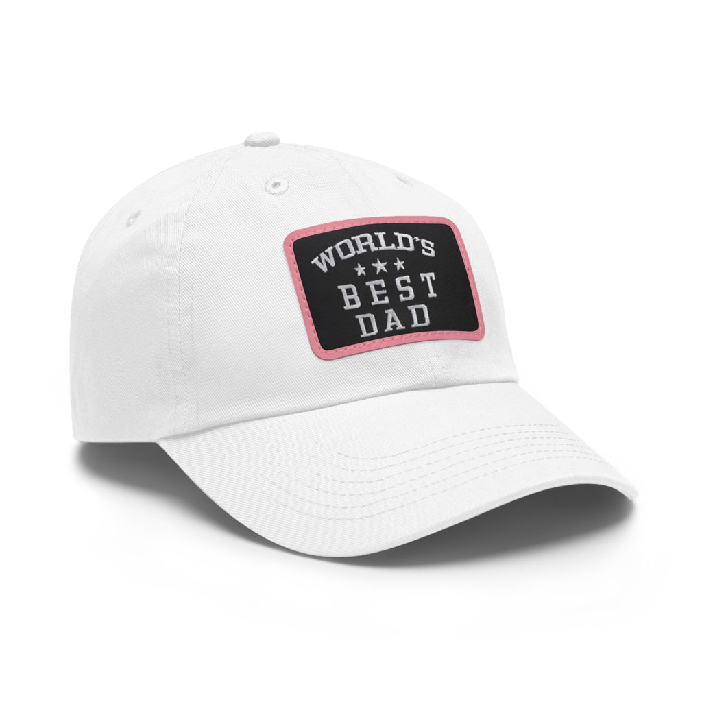 World's Best Dad Leather Patch Dad Hat