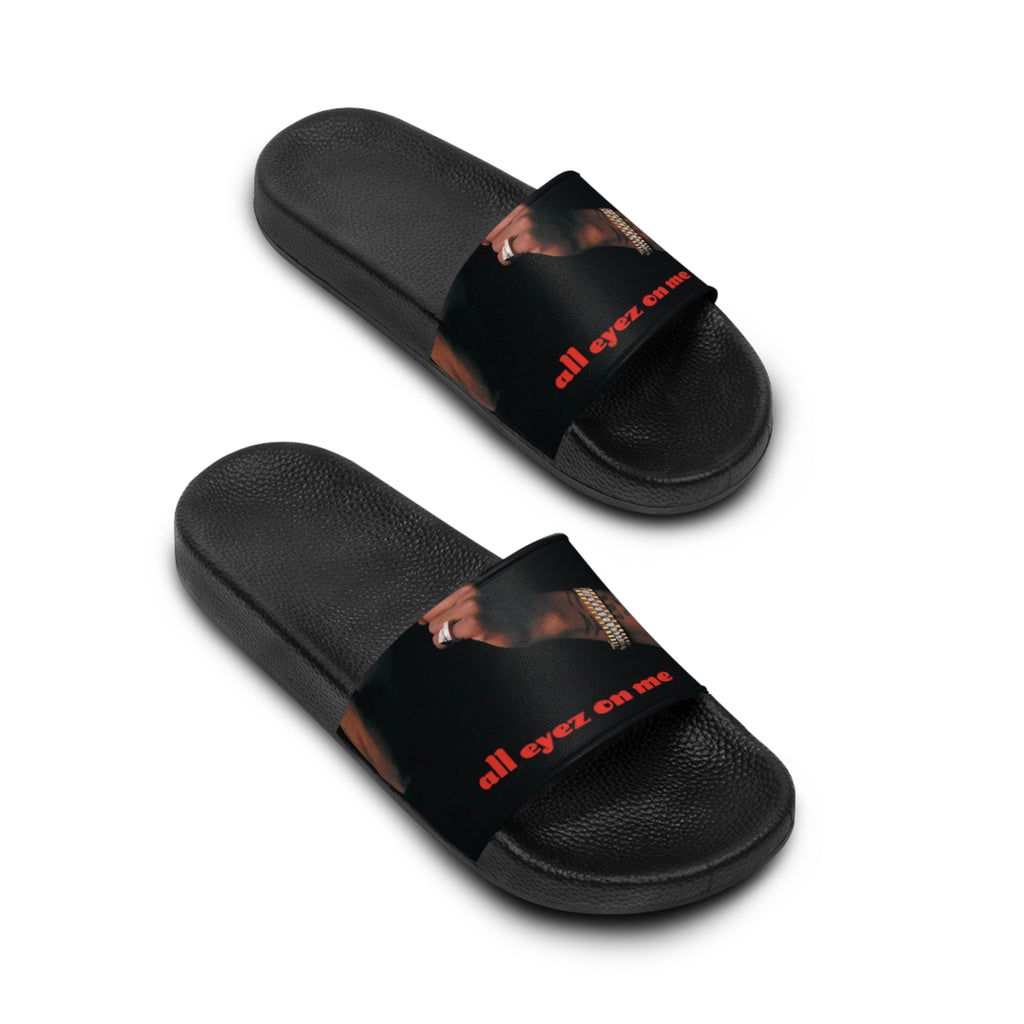 Men's Slide Sandals - All Eyez On Me Design for Casual Comfort
