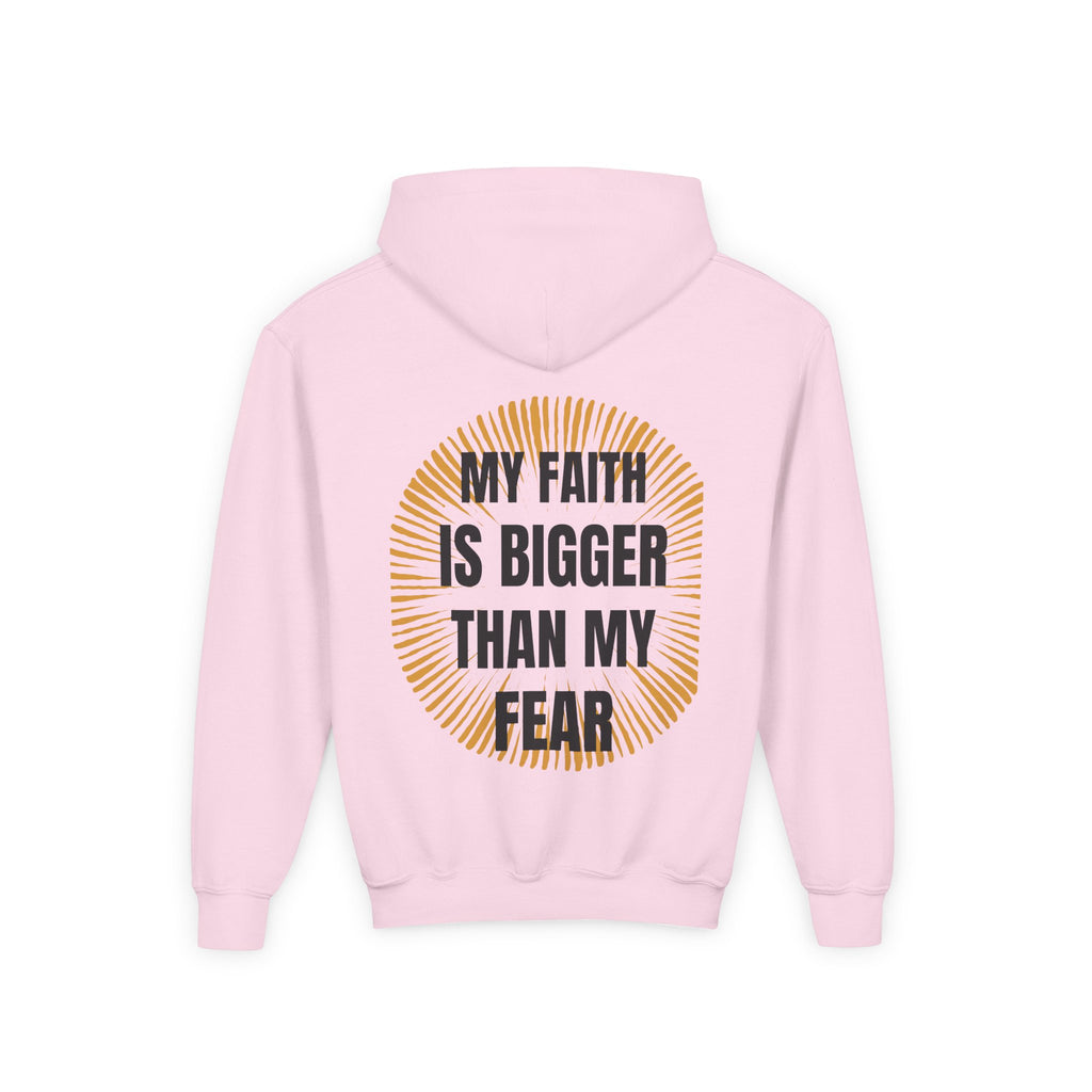 Inspirational Youth Hoodie - "Faith Over Fear" Design