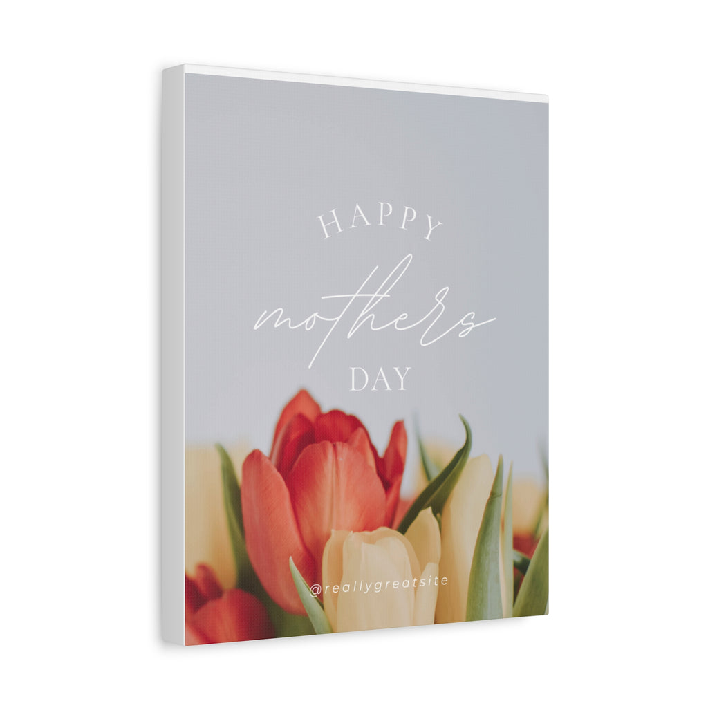 Mother's Day Matte Canvas Wall Art - Floral Design