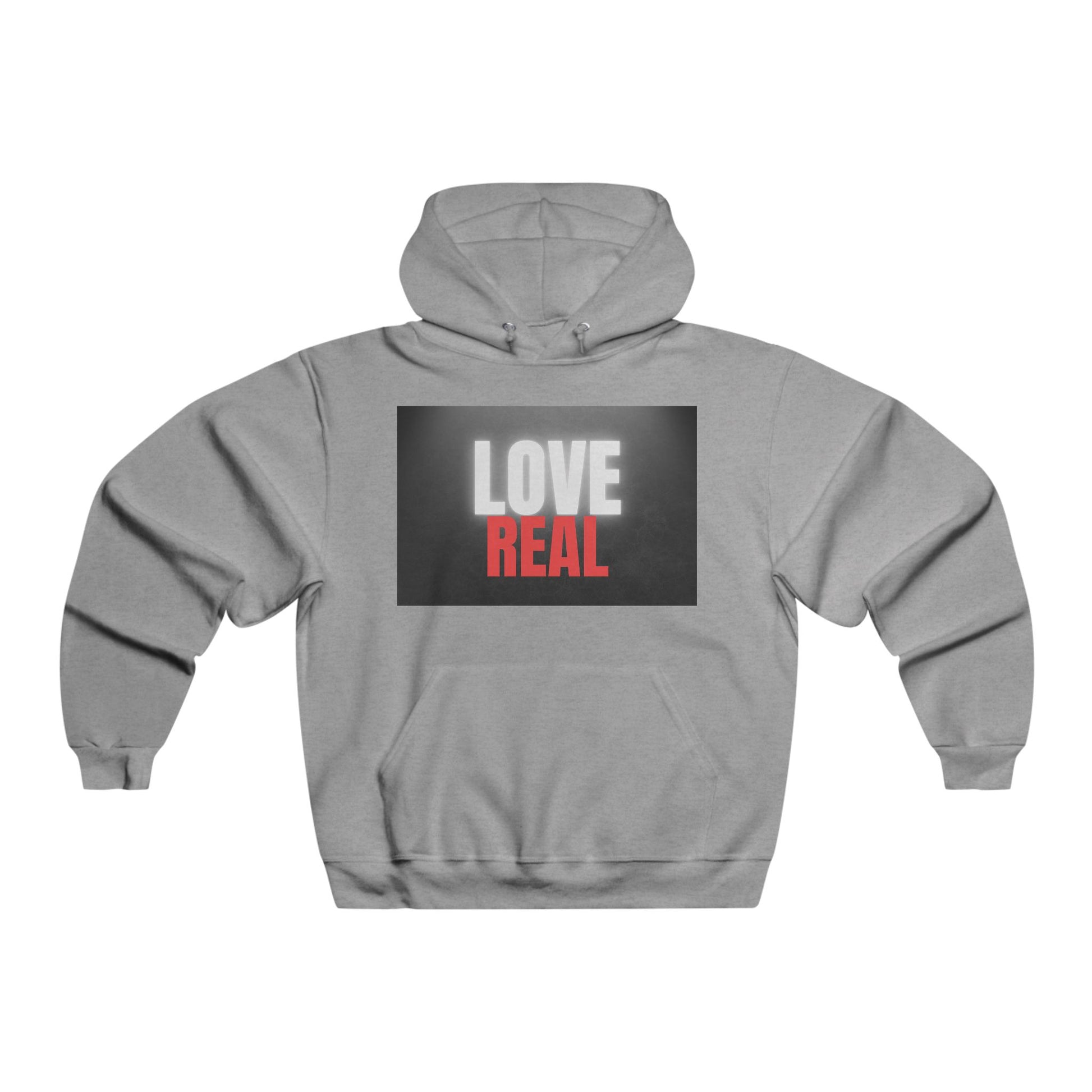 Men's Hooded Sweatshirt - Love Real & Peace of Mind Designs