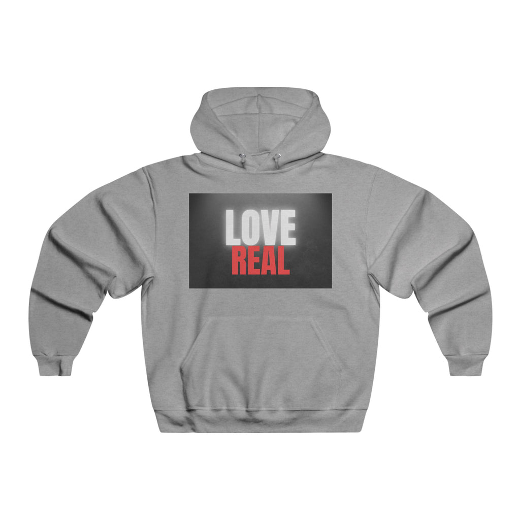 Men's Hooded Sweatshirt - Love Real & Peace of Mind Designs