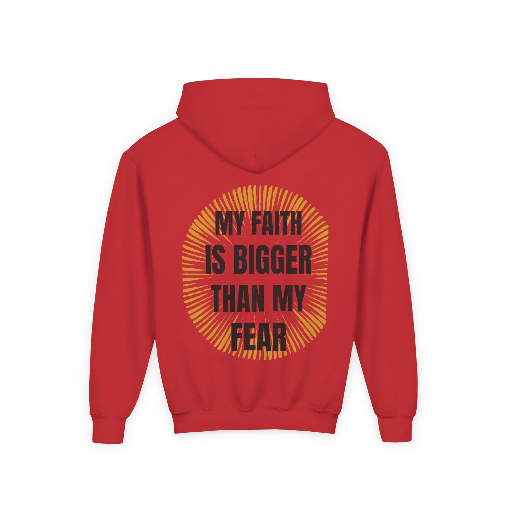 Inspirational Youth Hoodie - "Faith Over Fear" Design