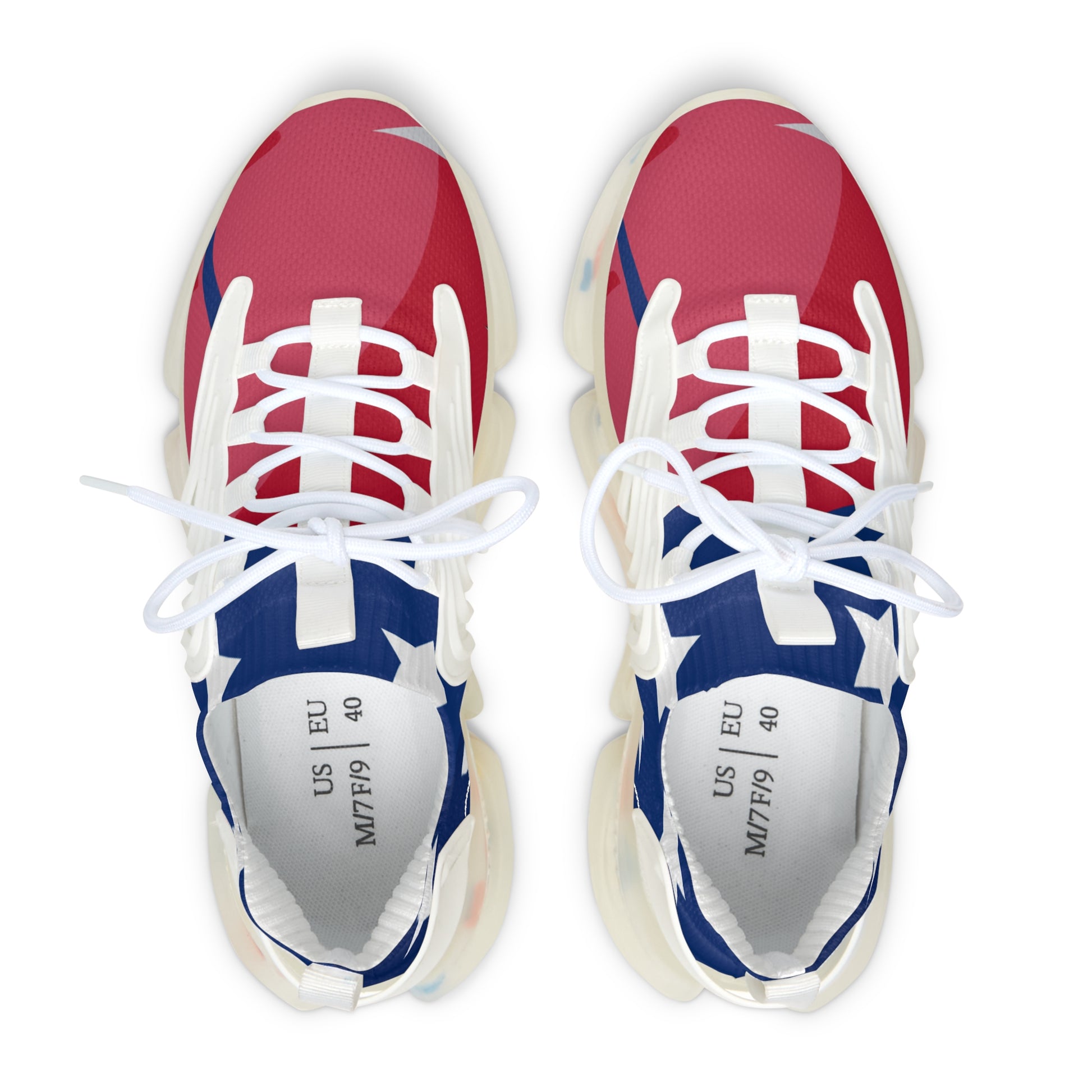 Patriotic Women's Mesh Sneakers - Star-Spangled Athletic Shoes